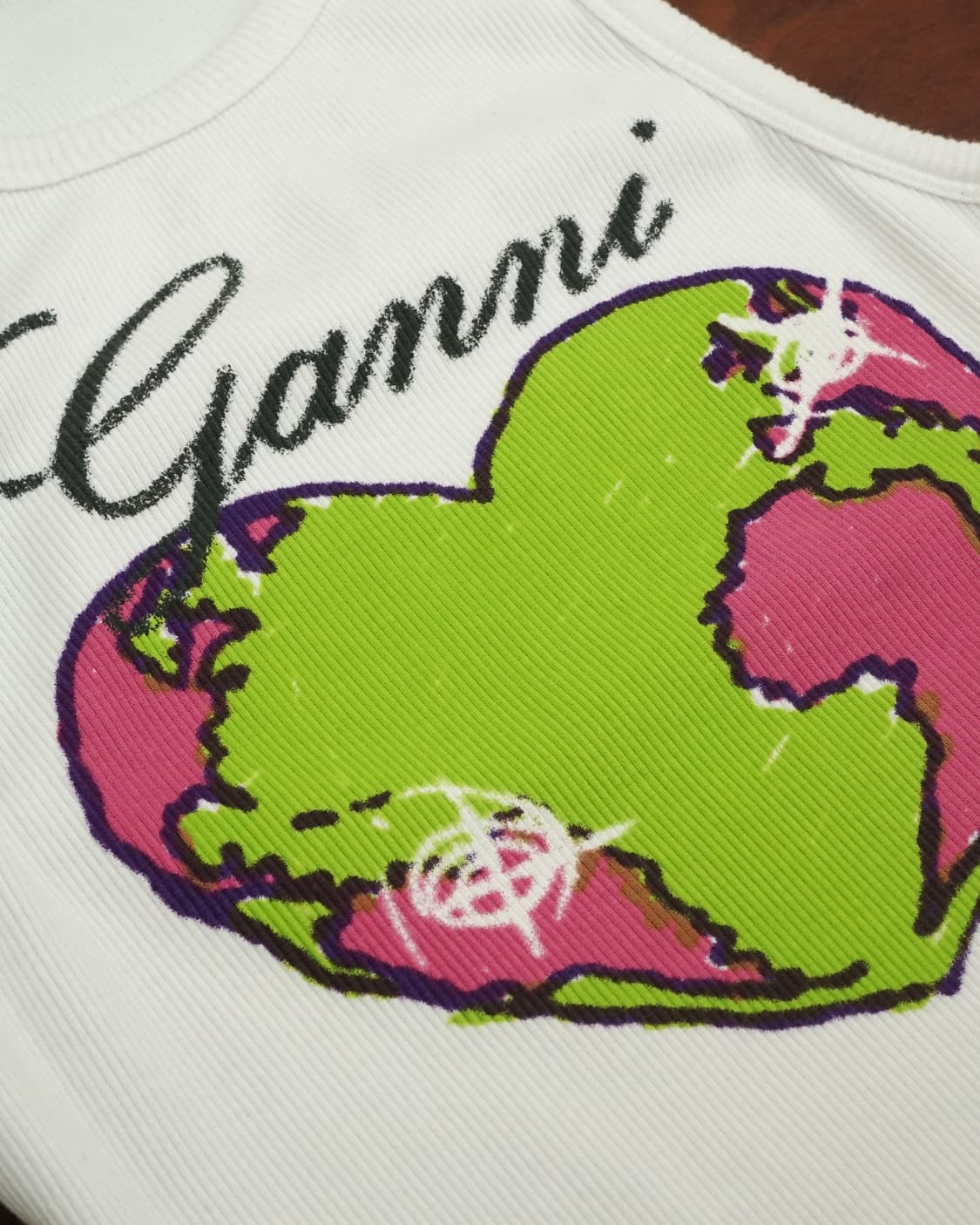 GANNI 가니 립 하트 슬리브리스 티셔츠 상품이미지5