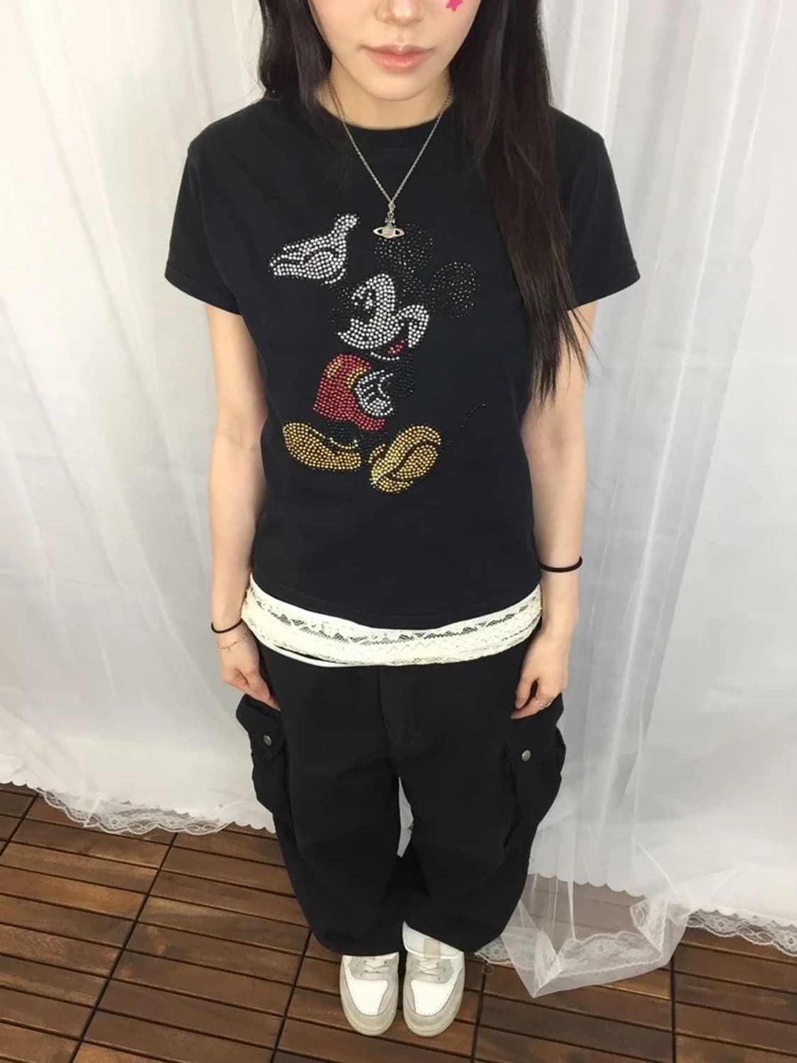 Disney Mickey Rhinestone Graphic Tee 상품이미지2