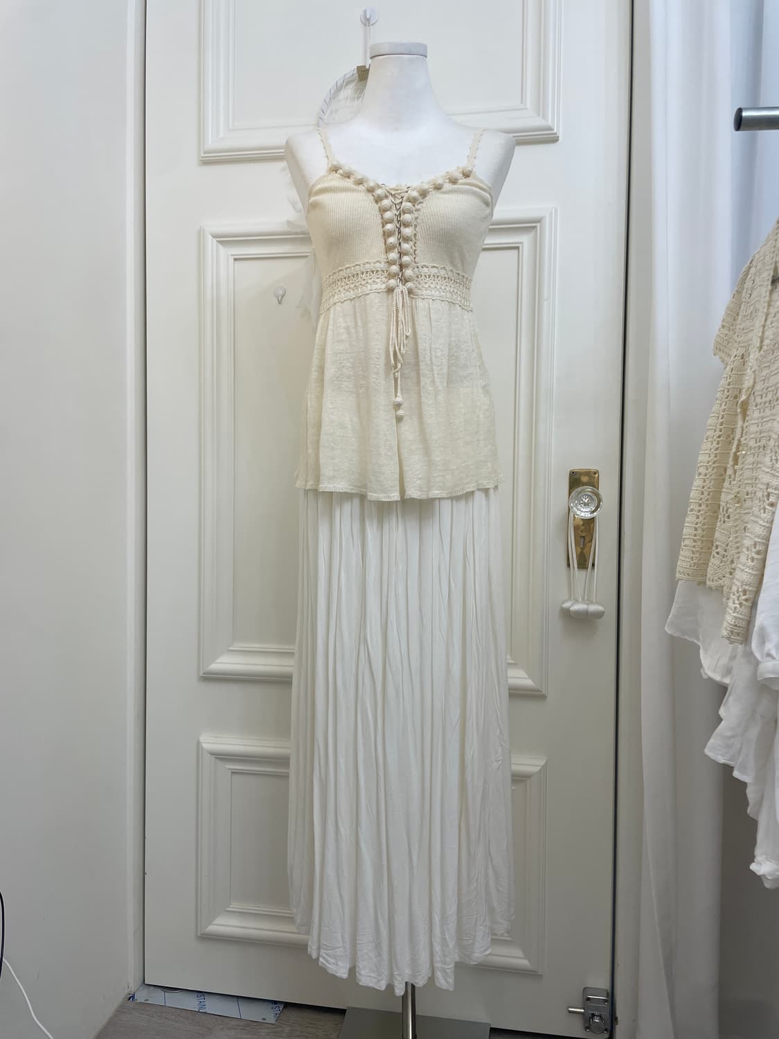 ivory crochet knit sleeveless&cardigan&s 상품이미지5