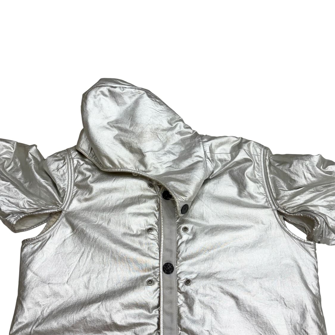 스톤아일랜드 실버 양털 바람막이 스타일 후드 자켓 (M) 상품이미지6