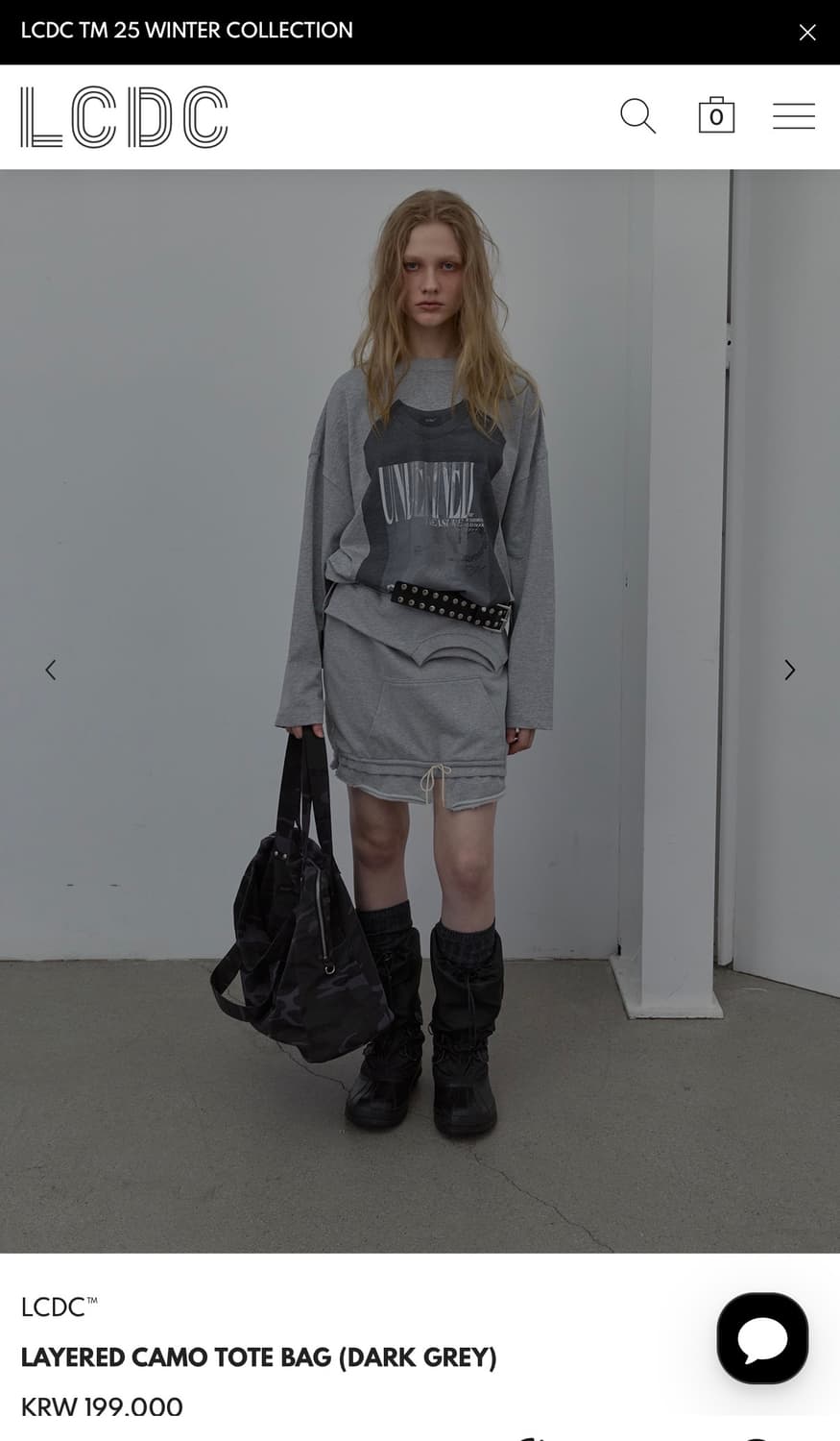 LCDC LAYERED CAMO TOTE BAG (DARK GREY) 상품이미지2