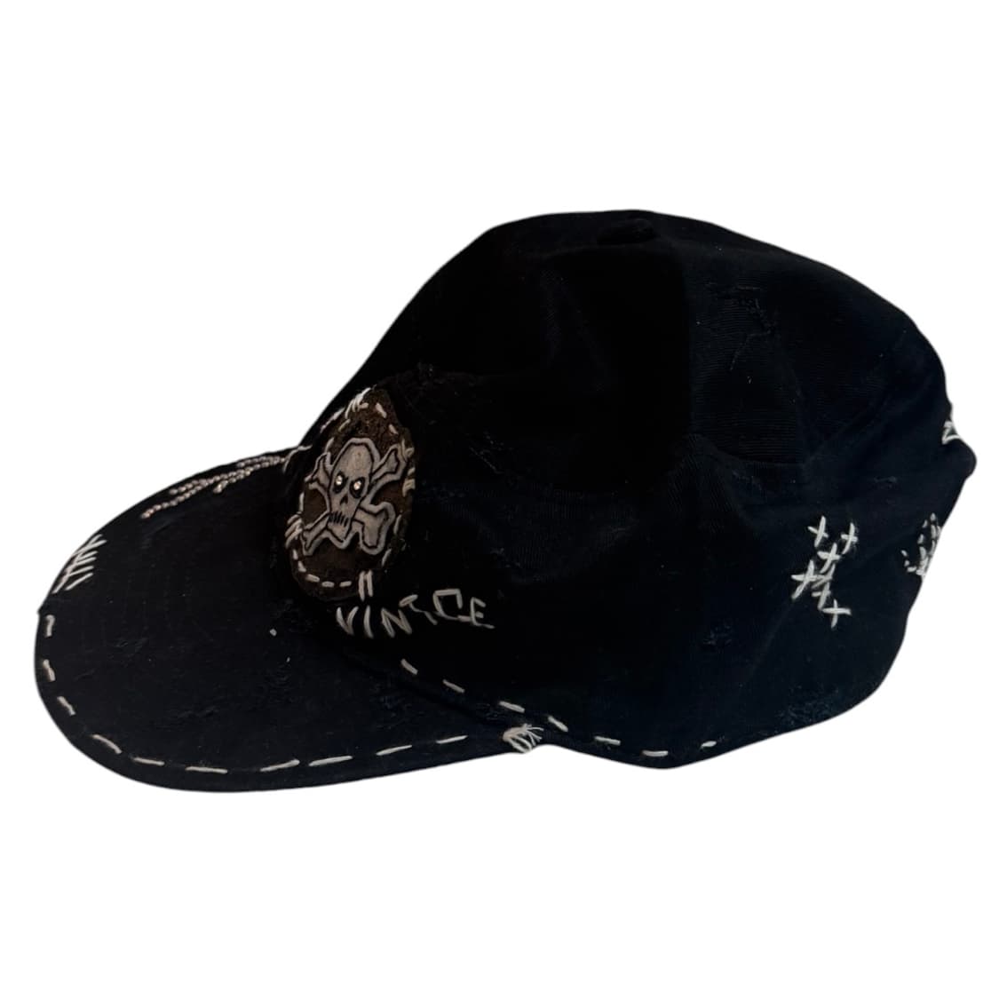 VINTAGE sashiko Skull Custom Pillbox Cap 상품이미지9