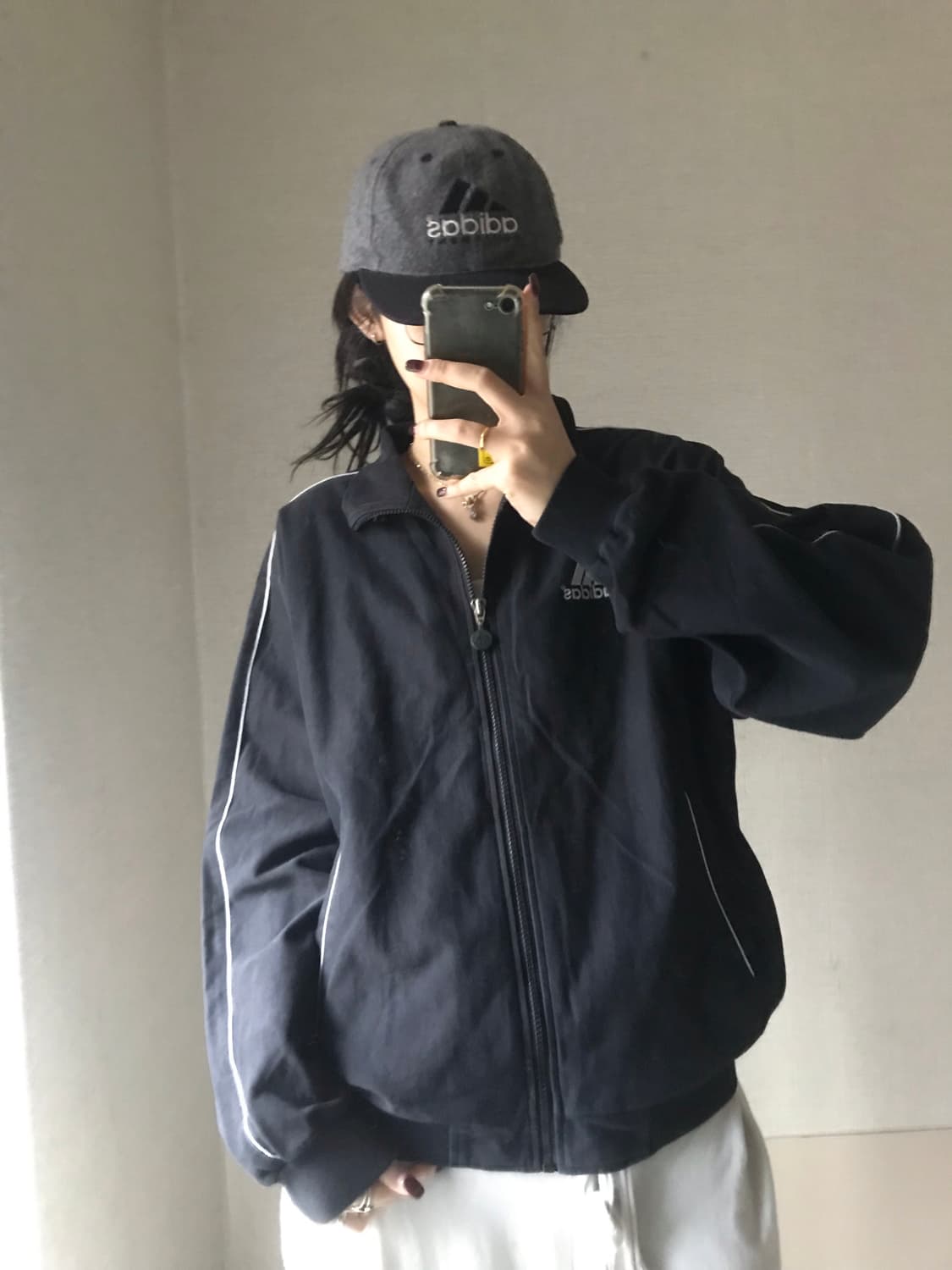 아디다스 90s 블랙 면집업 상품이미지4