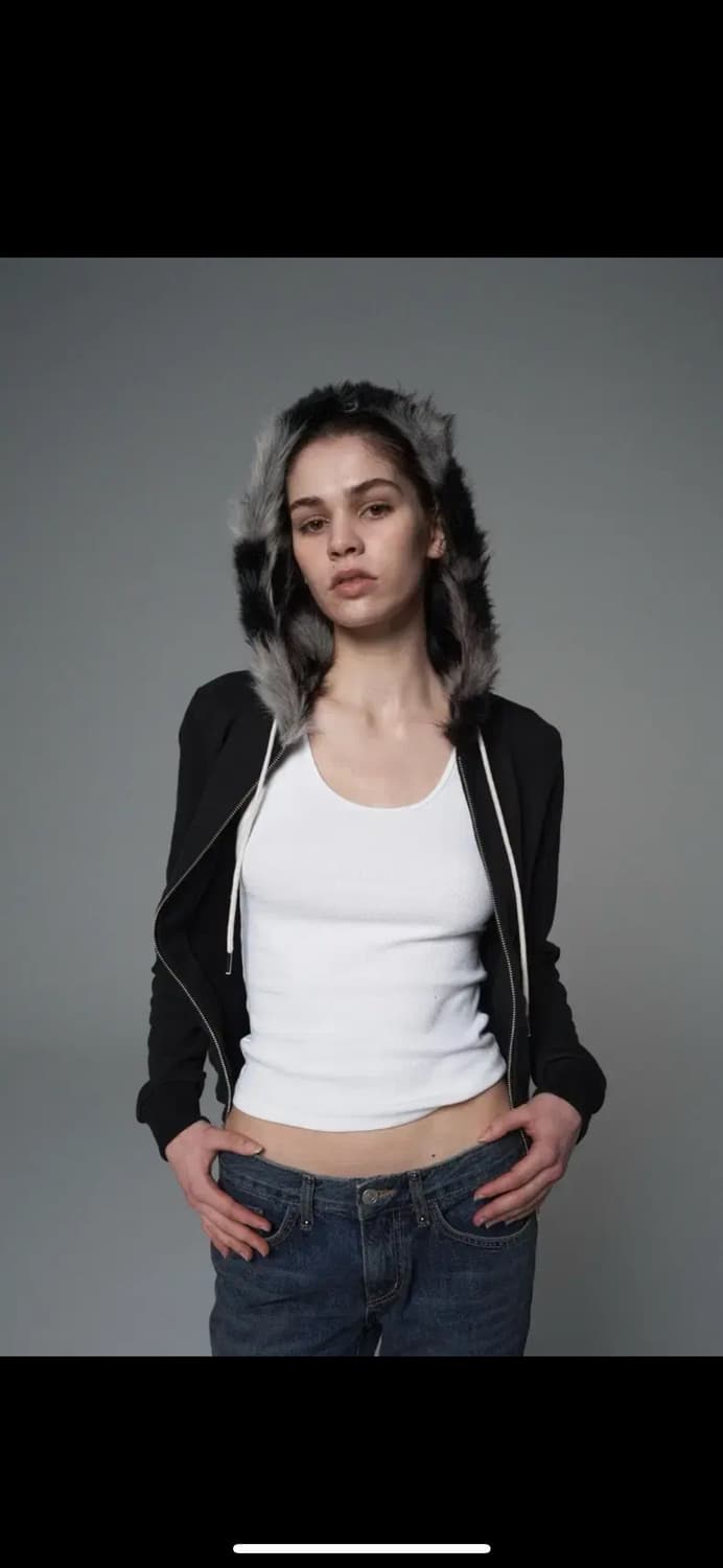 settle for moon 세틀포문 퍼 후드집업 상품이미지2