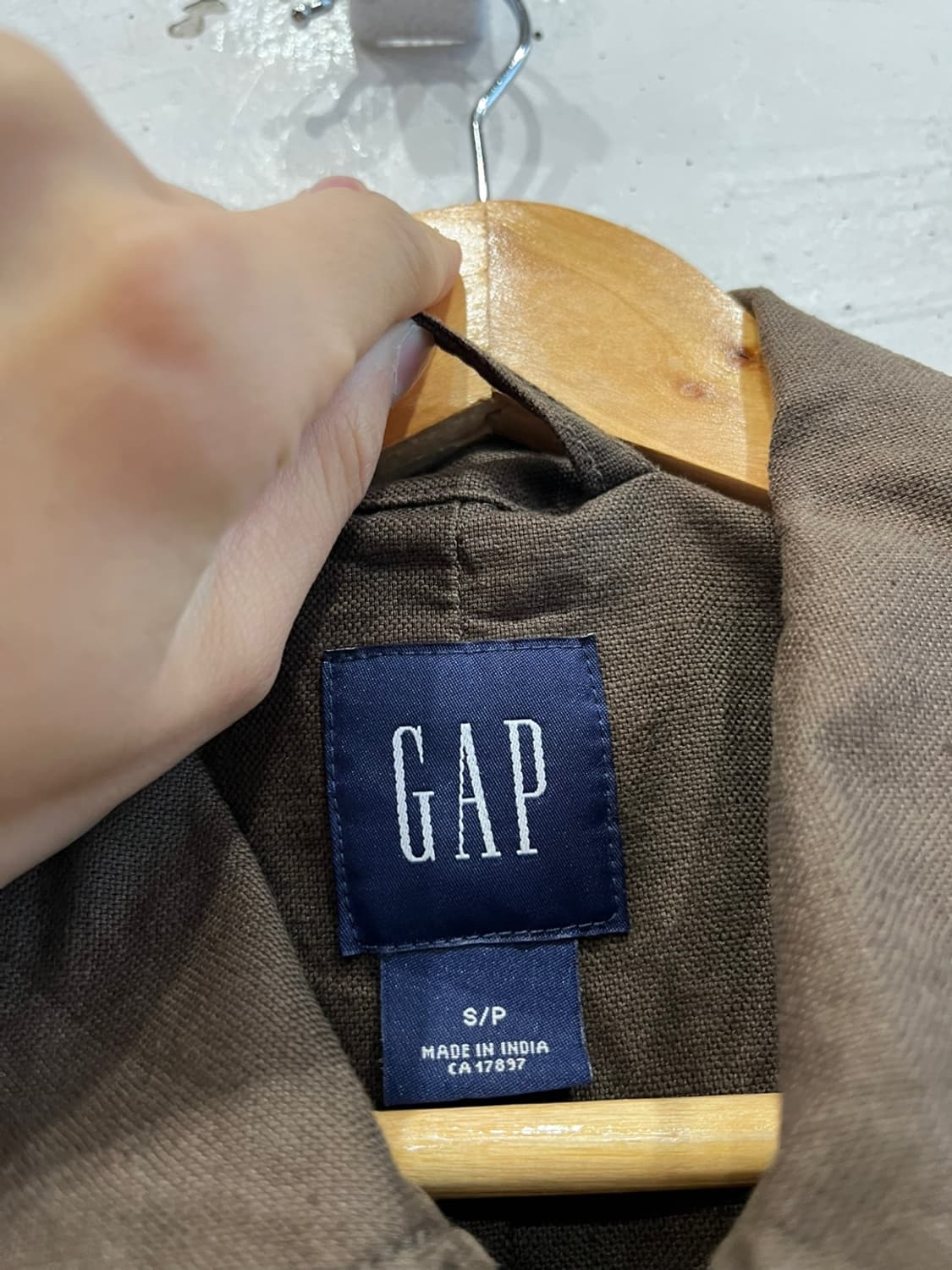 GAP 갭 린넨 블렌드 블루종 자켓 브라운 상품이미지3