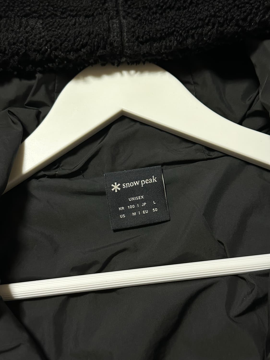 스노우피크 스몰로고 블랙 후드 후리스 집업 상품이미지4