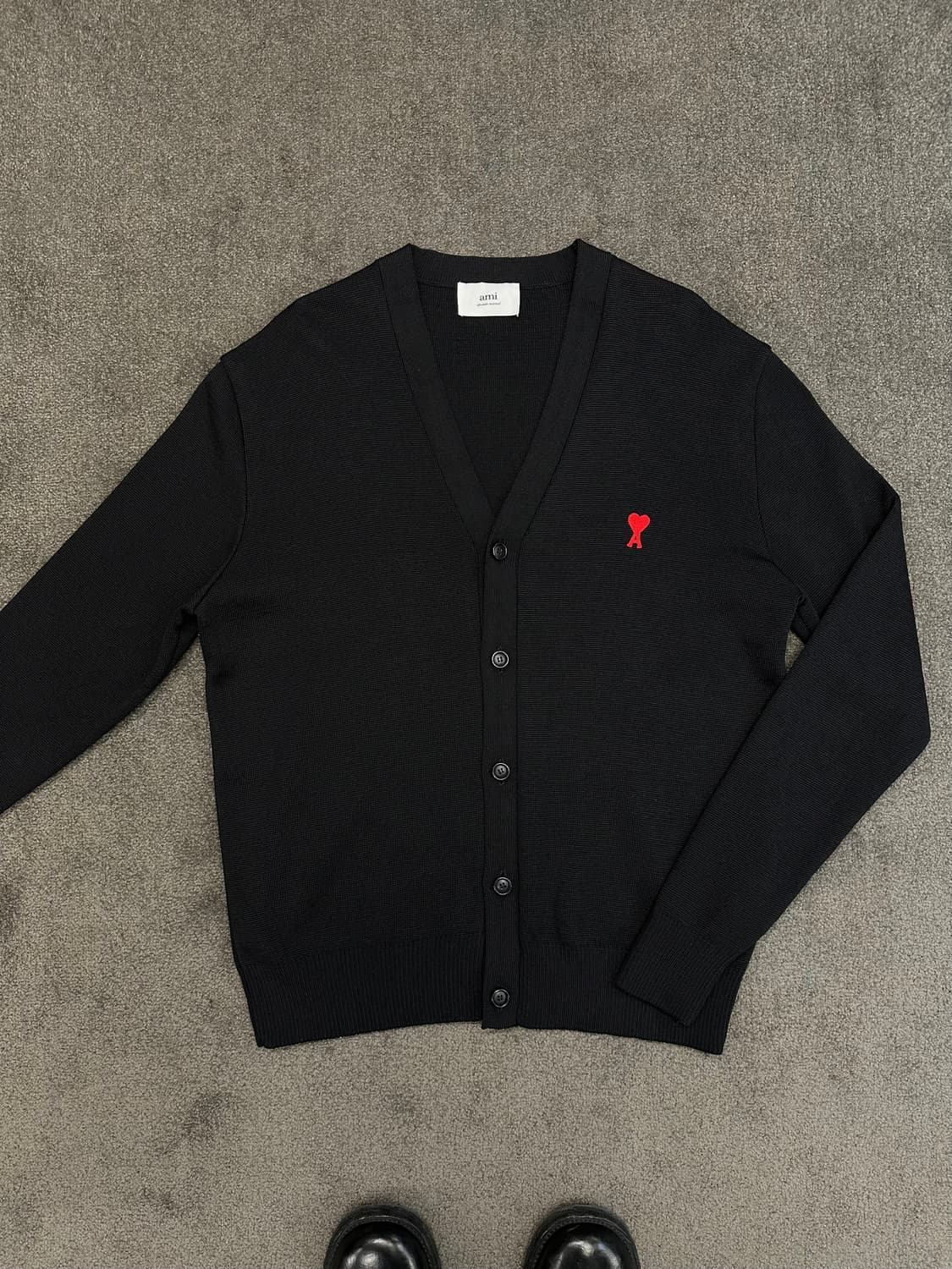 아미 하트 로고 가디건 블랙 XL 상품이미지1