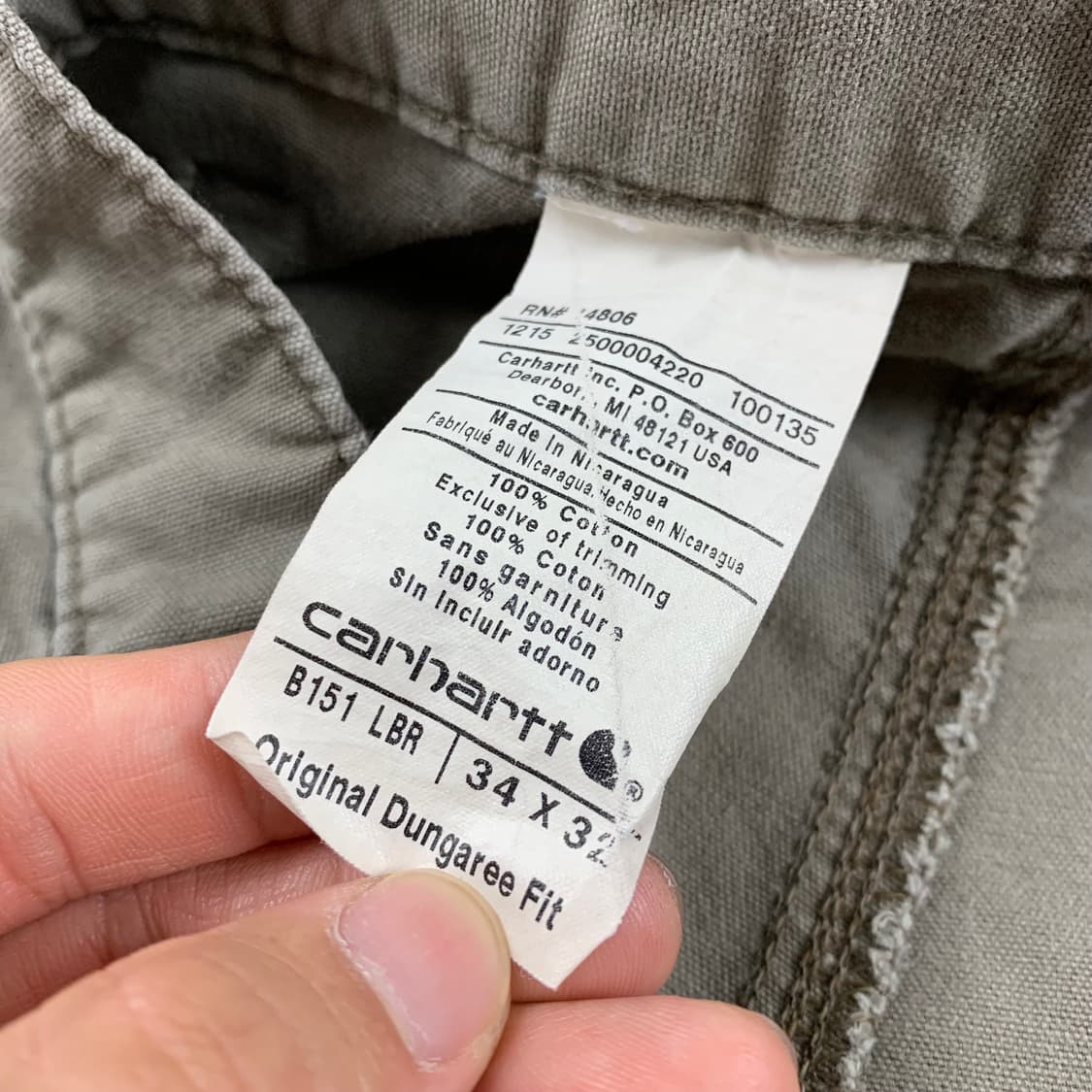 칼하트 B151 LBR 카펜터 팬츠  상품이미지8