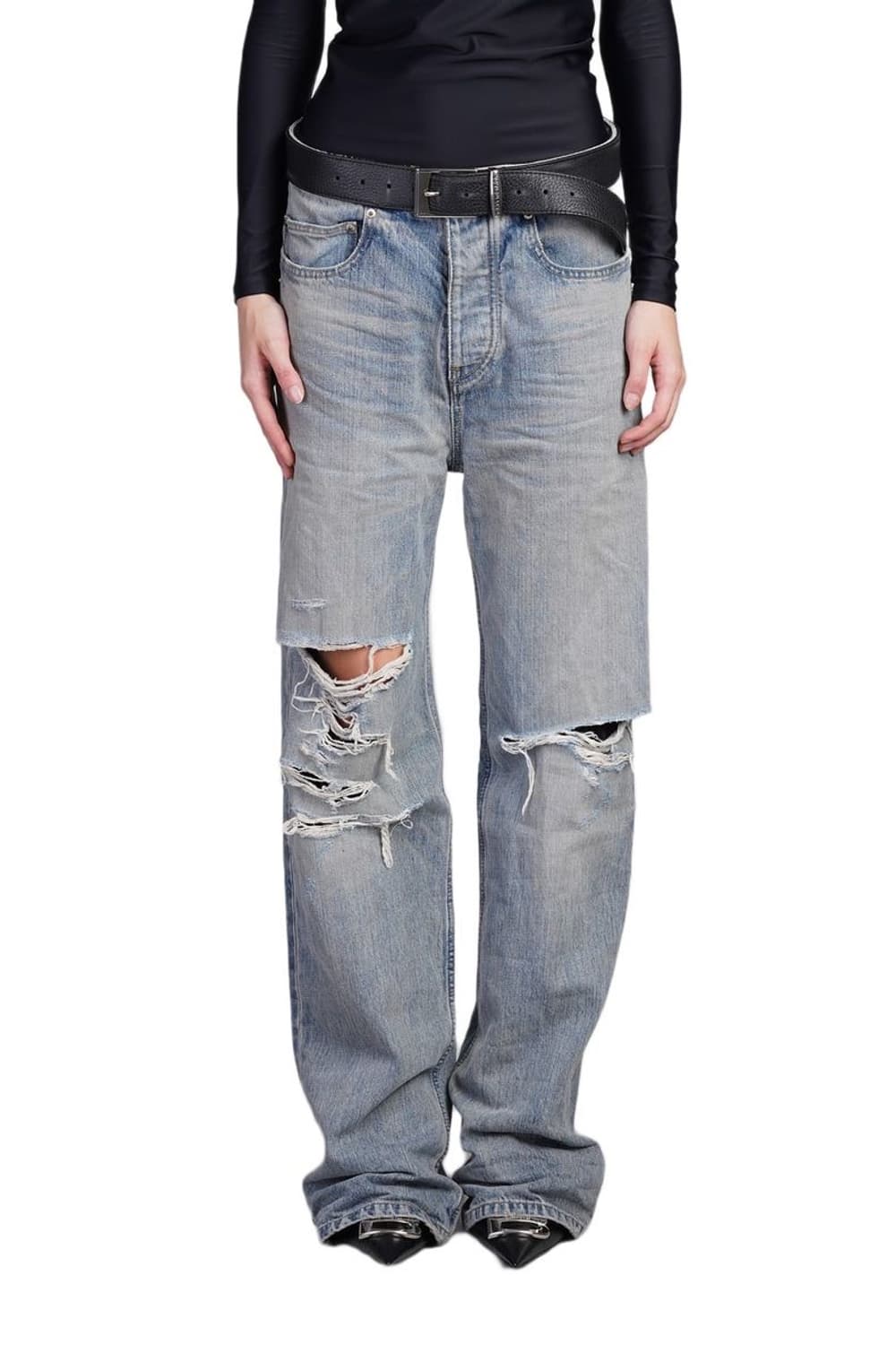 발렌시아가 인티그레이티드 벨트 데님 팬츠 L 상품이미지9