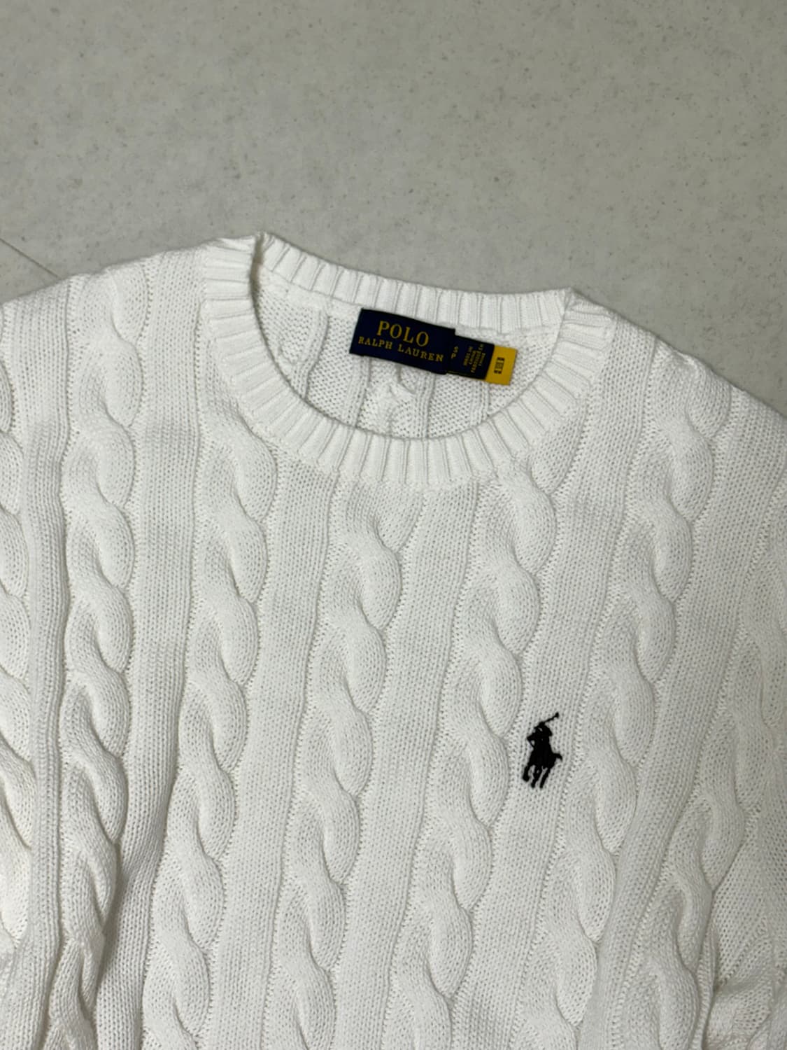 폴로 랄프로렌 케이블 니트 화이트 상품이미지2