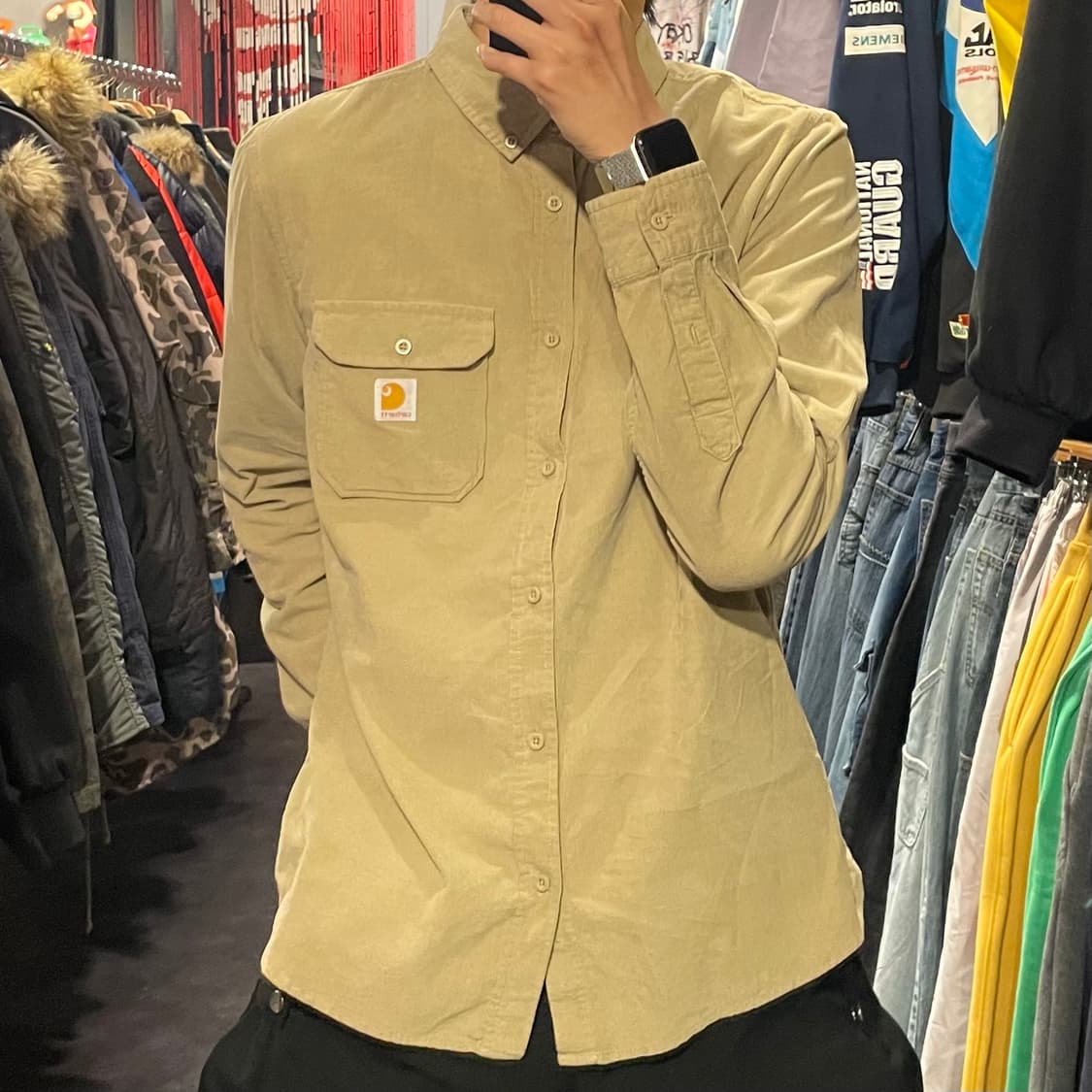 [IM] carhartt 킬하트 베이지 코듀로이 셔츠 상품이미지3