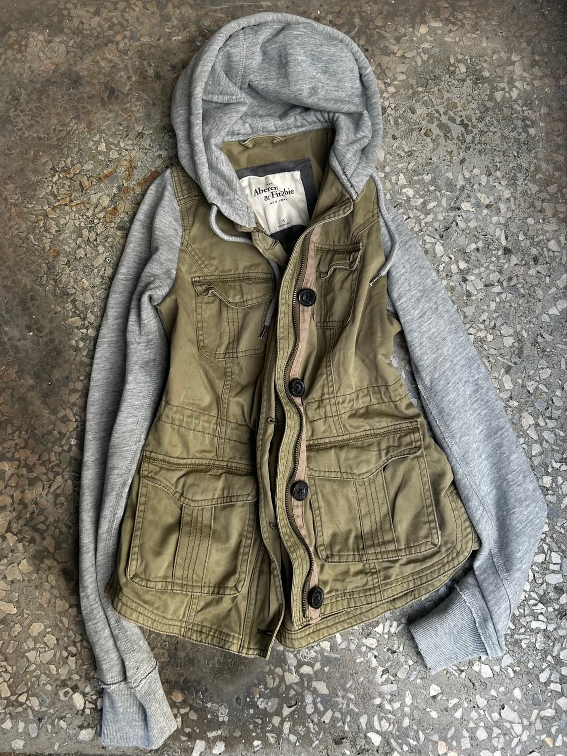 *rare* 2000s 아베크롬비 야상 멀티포켓 후드집업 상품이미지1