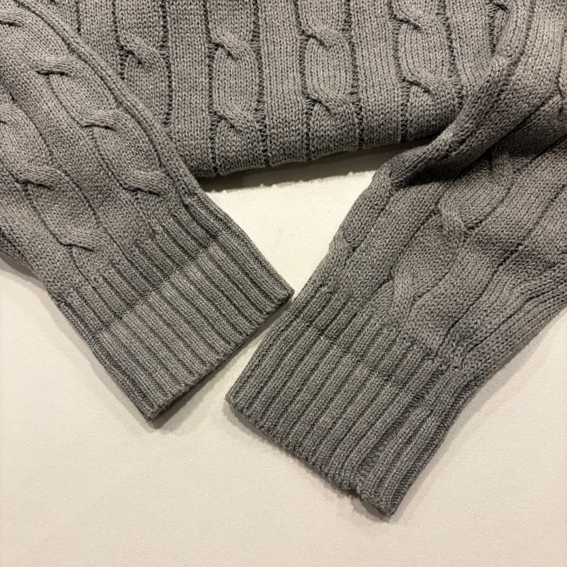 [S] 폴로 랄프로렌 케이블 니트 스웨터 그레이 B337 상품이미지8