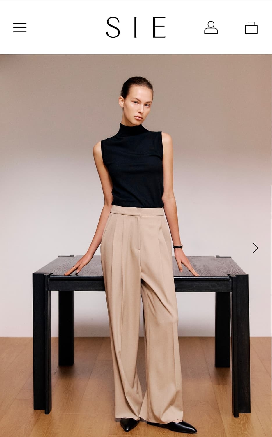 SIE 시에 릴 와이드팬츠 MM 베이지 새제품 상품이미지1