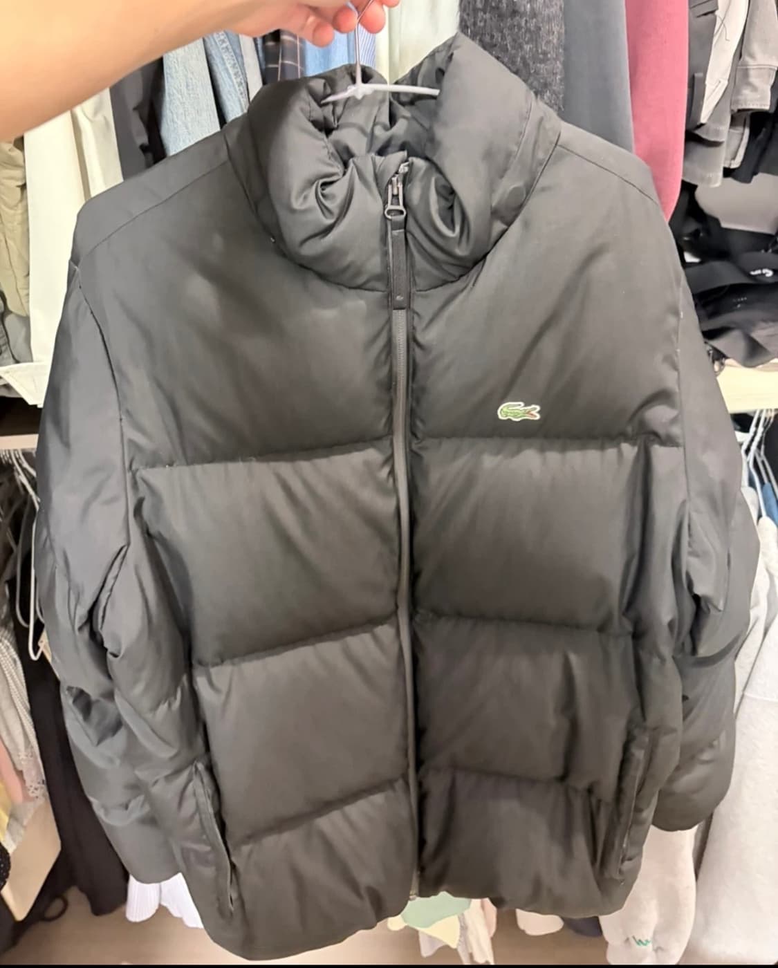 [95-100] 라코스테 남성 패딩 블랙 상품이미지1