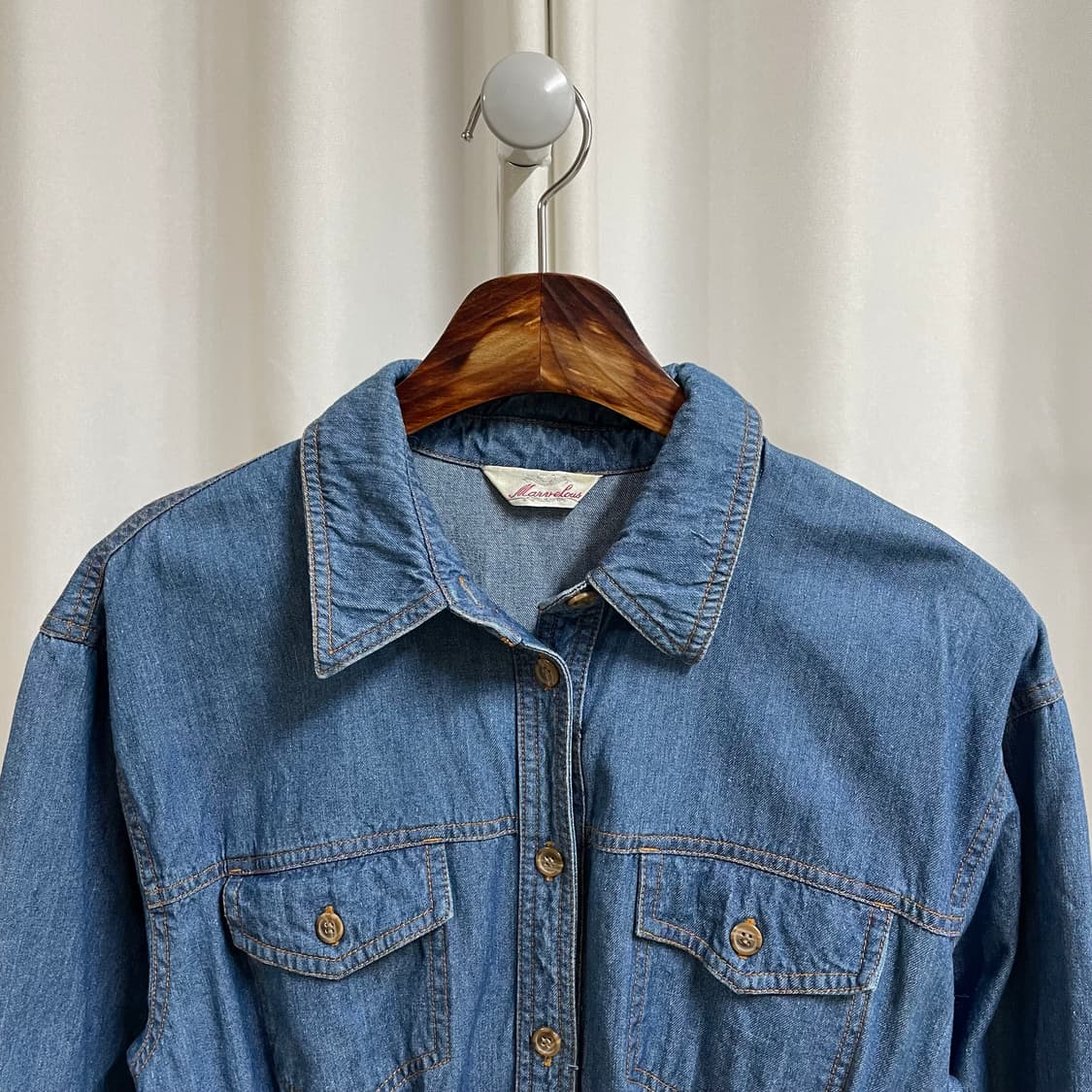 일본 빈티지 데님 롱원피스 상품이미지2