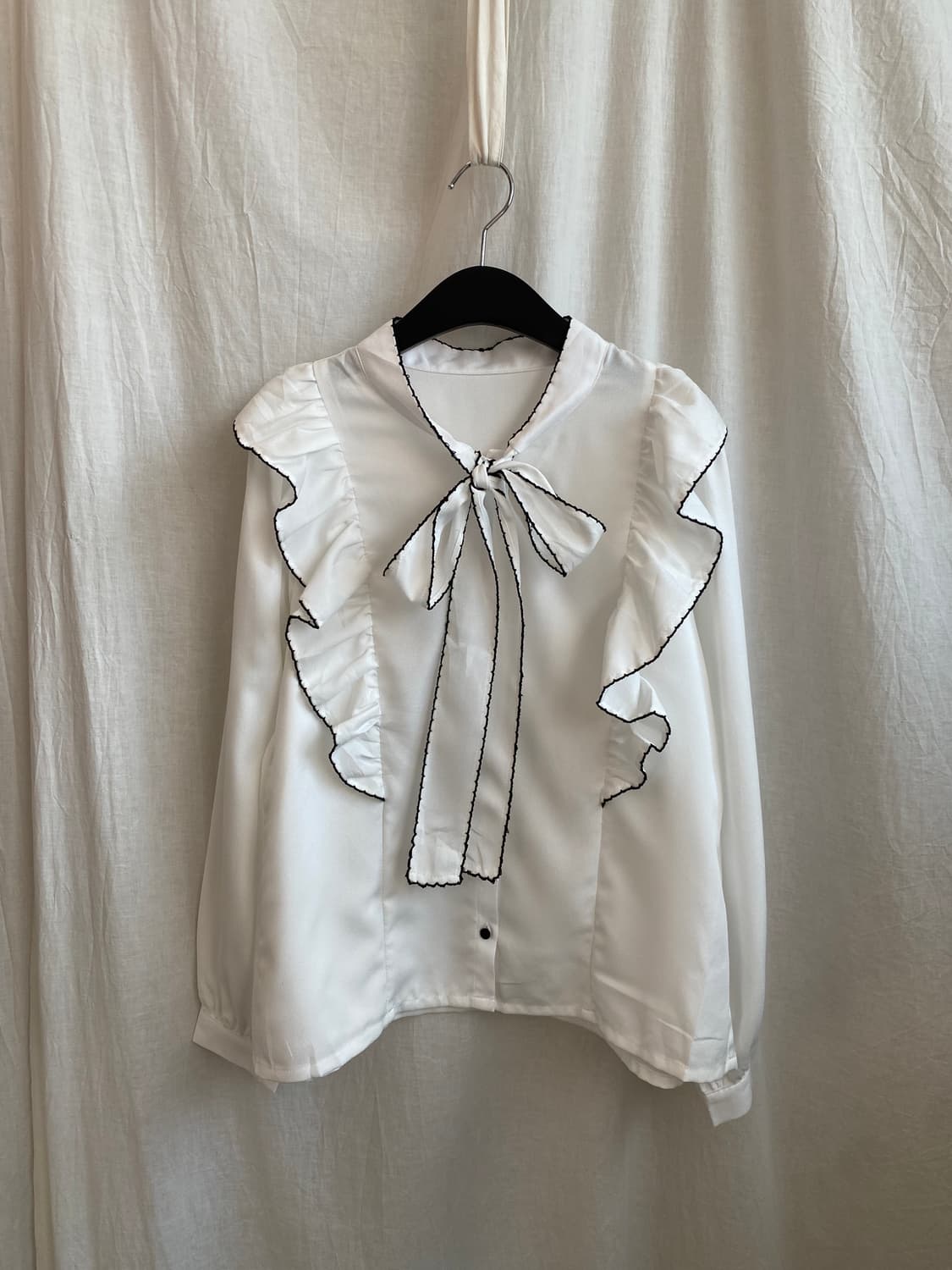 GRL 화이트 리본타이 블라우스(L) 상품이미지2