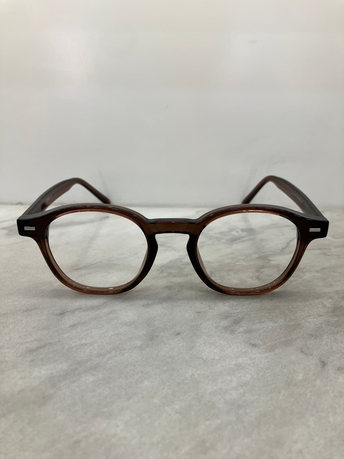 B88 DMN 투명 브라운 웰링턴 뿔테 안경128 상품이미지6