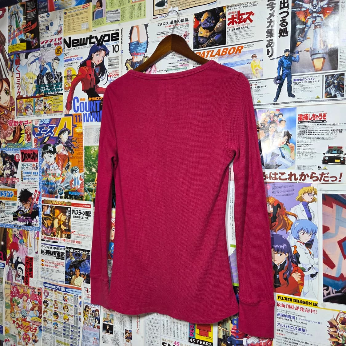 갭 핑크 와플 롱슬리브 쭉티 상품이미지4