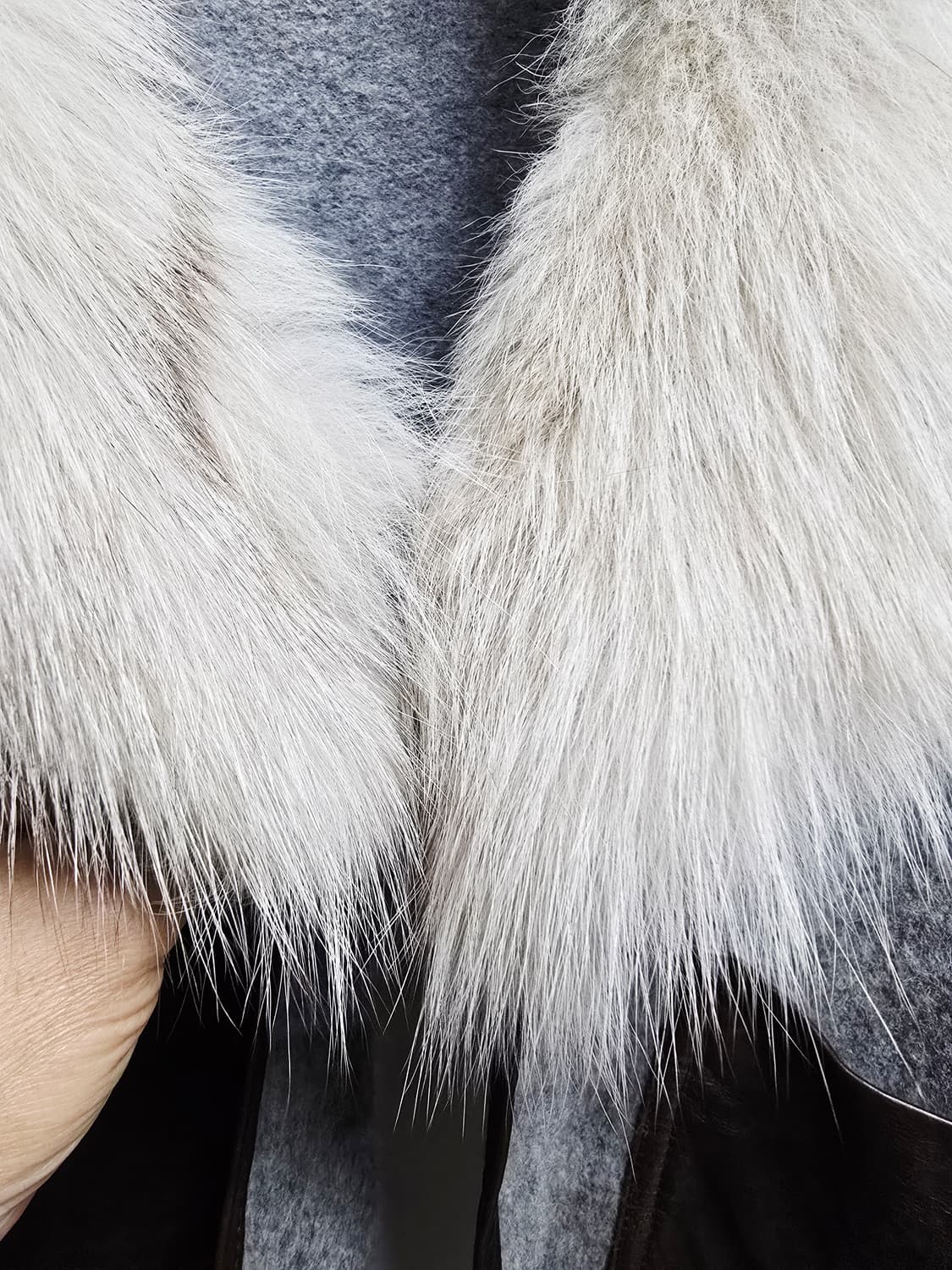 VOV 폭스 퍼 양가죽 목도리 망토 상품이미지2