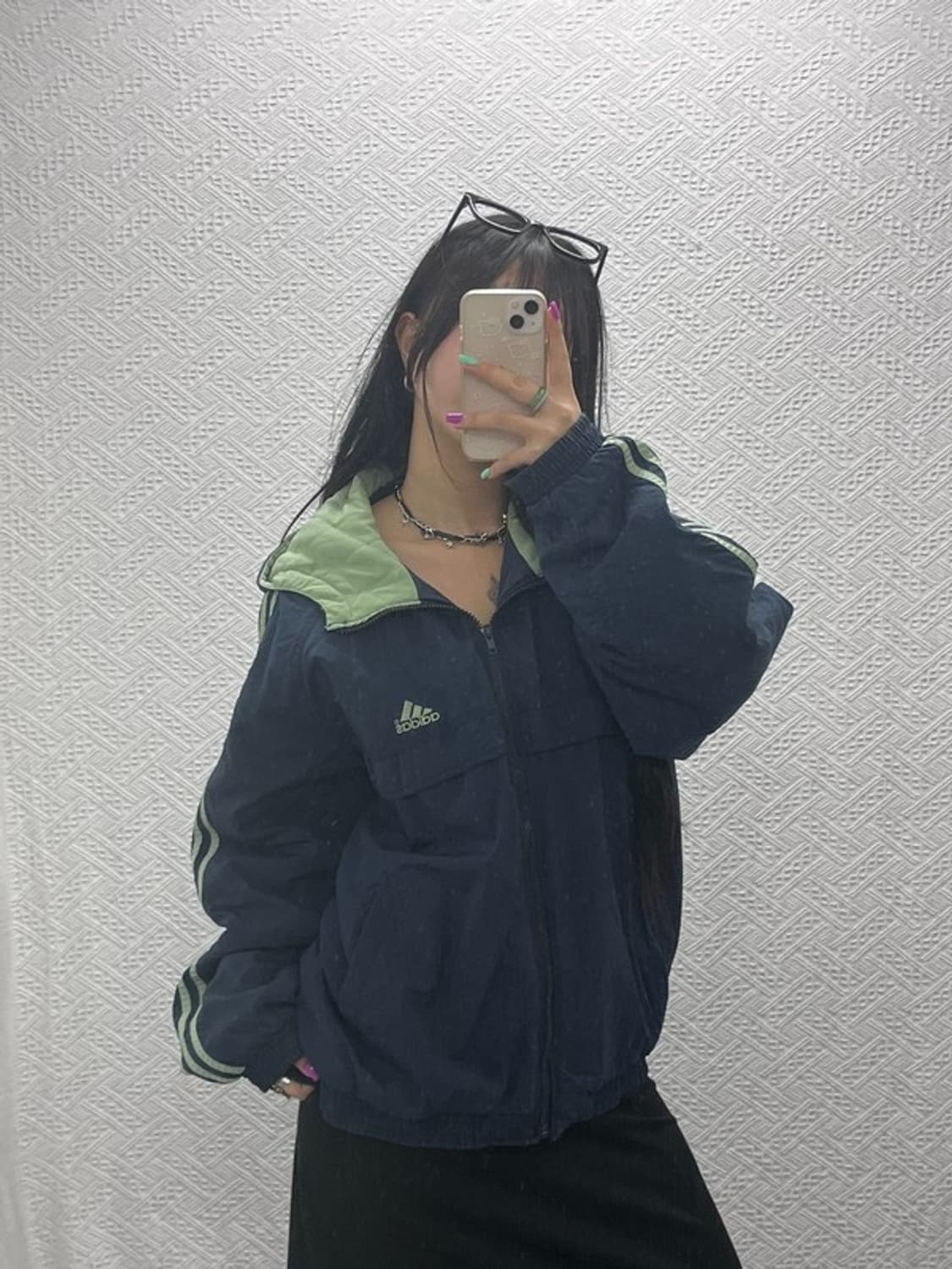 아디다스 90's 올드스쿨 레트로 배색 바람막이 XL C07166 상품이미지2