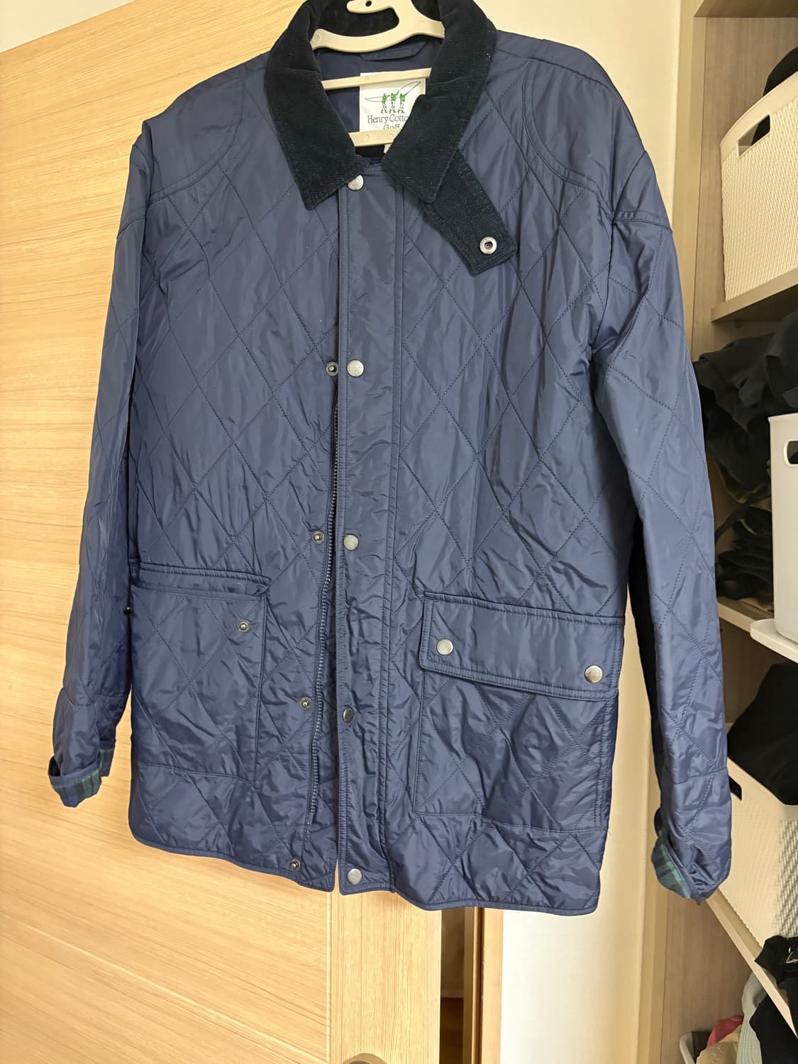 헨리코튼 퀄팅자켓 네이비 상품이미지1