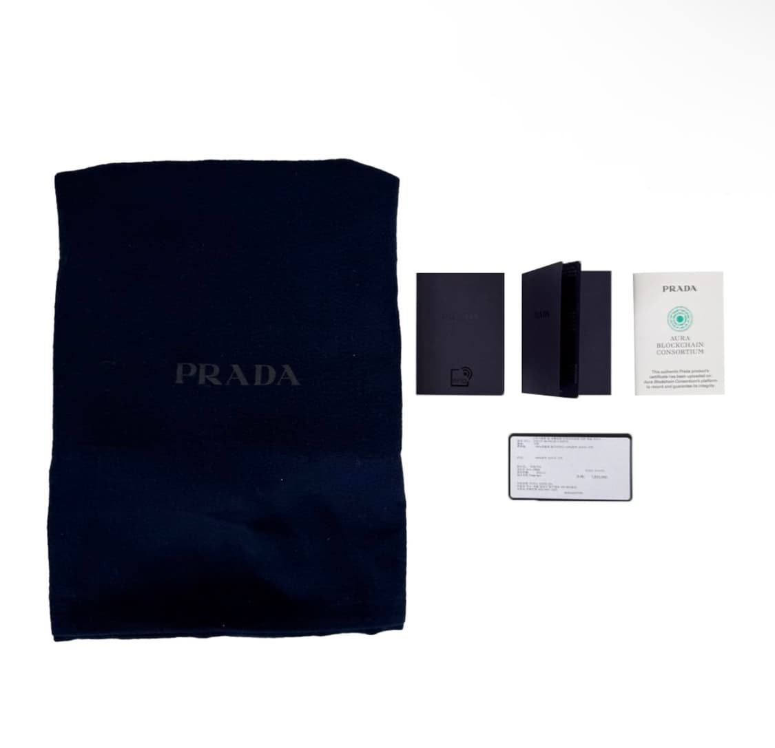 [OS] 프라다 남성 25ss 리나일론 스웨이드 레더 백팩 블루 커피 상품이미지10