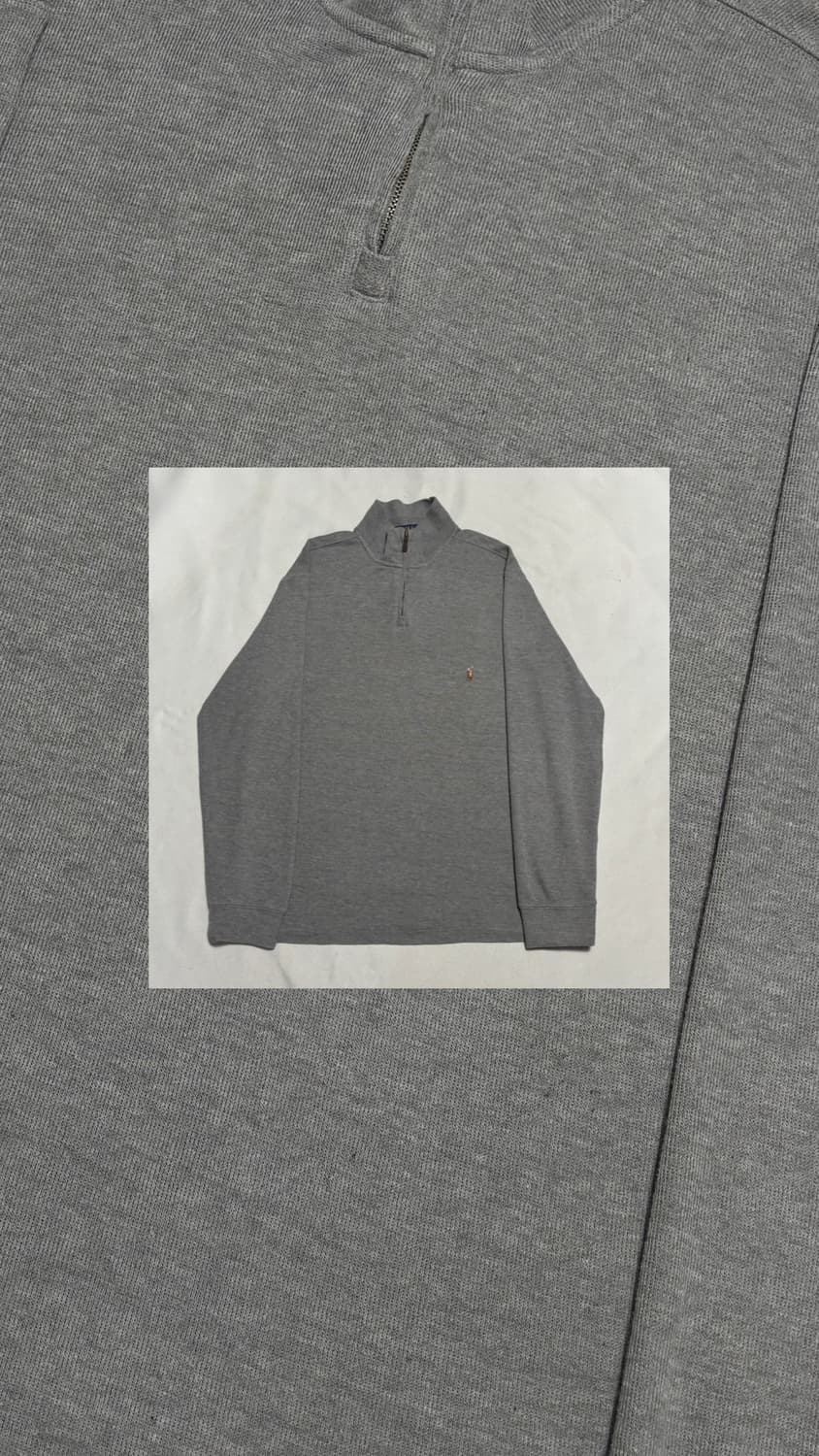 폴로랄프로렌 그레이 반집업 니트(코튼) 상품이미지1