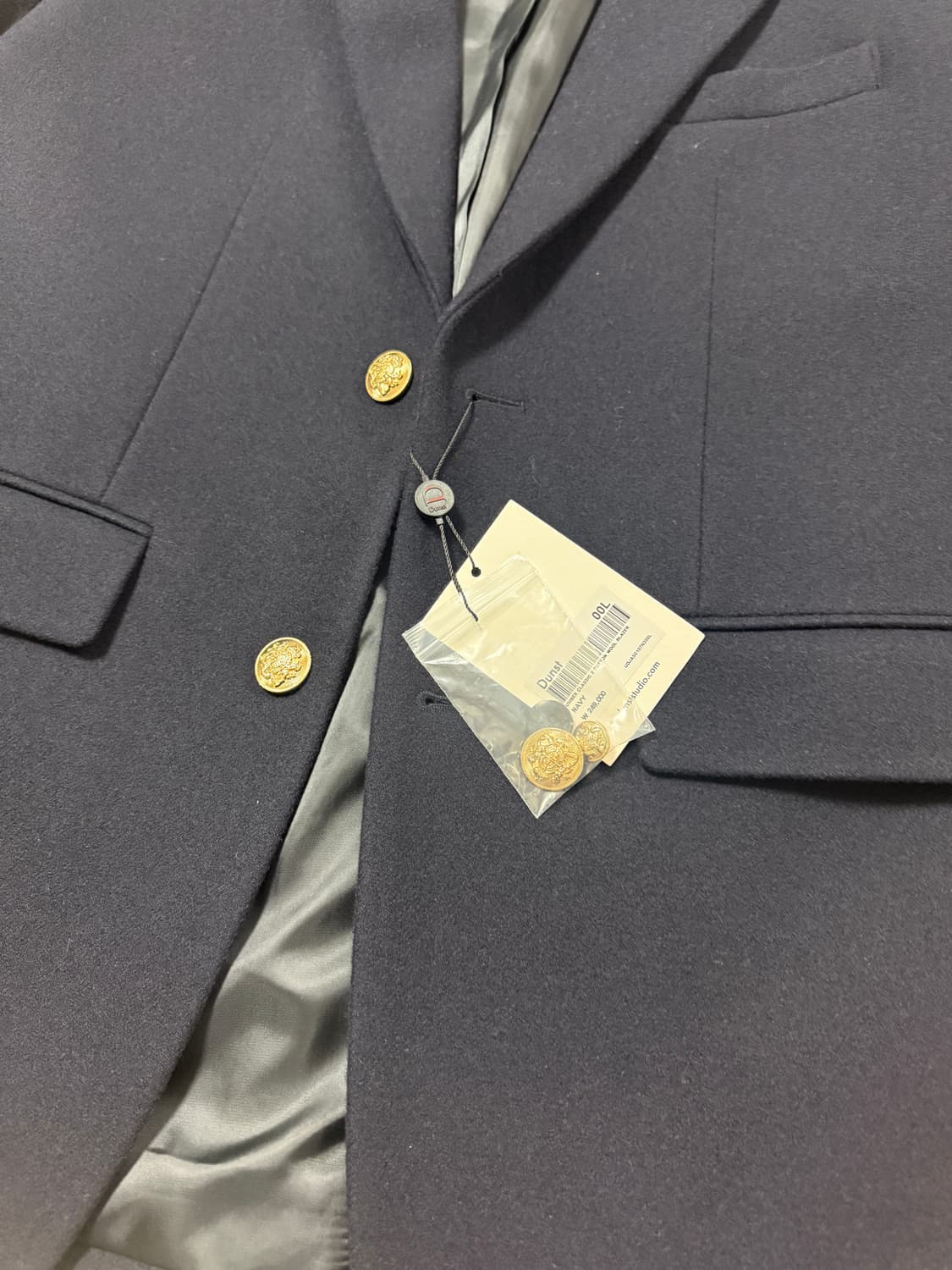 던스트 울 네이비 자켓 새상품 상품이미지4