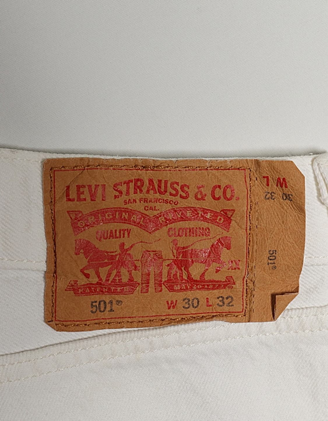 Levi's 501 White Denim Pant (30) 상품이미지6