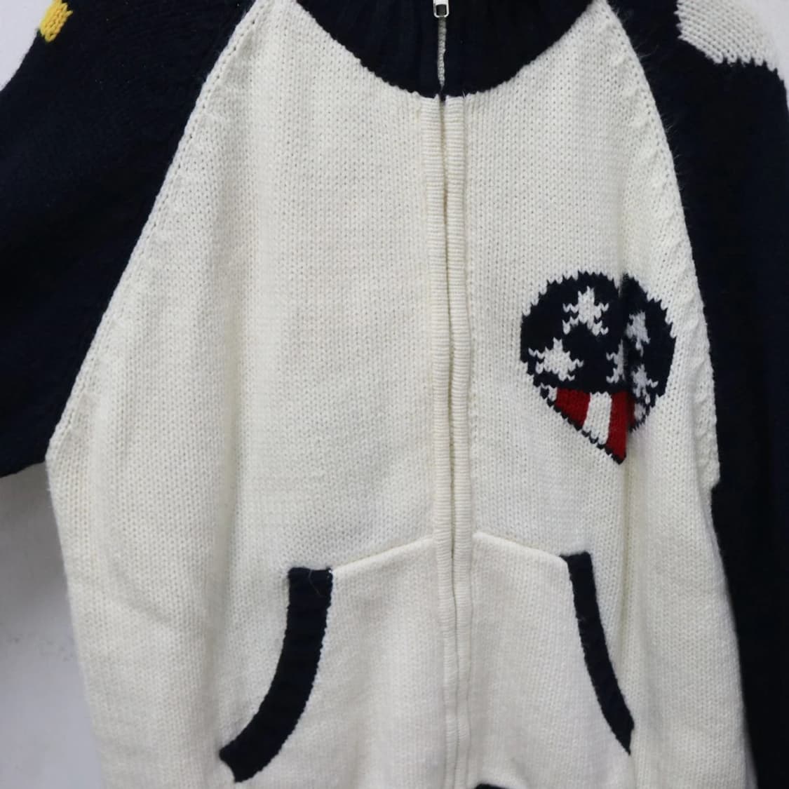 TOROPPO 하트 포인트 니트 집업 62878 상품이미지8