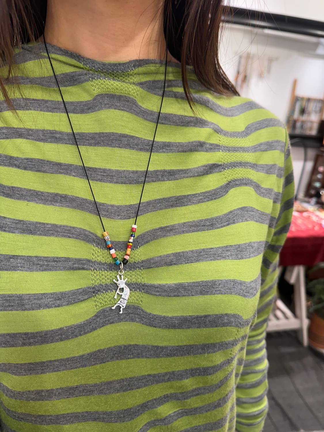 Musta Kokopelli 925Silver pendant Glass  상품이미지3