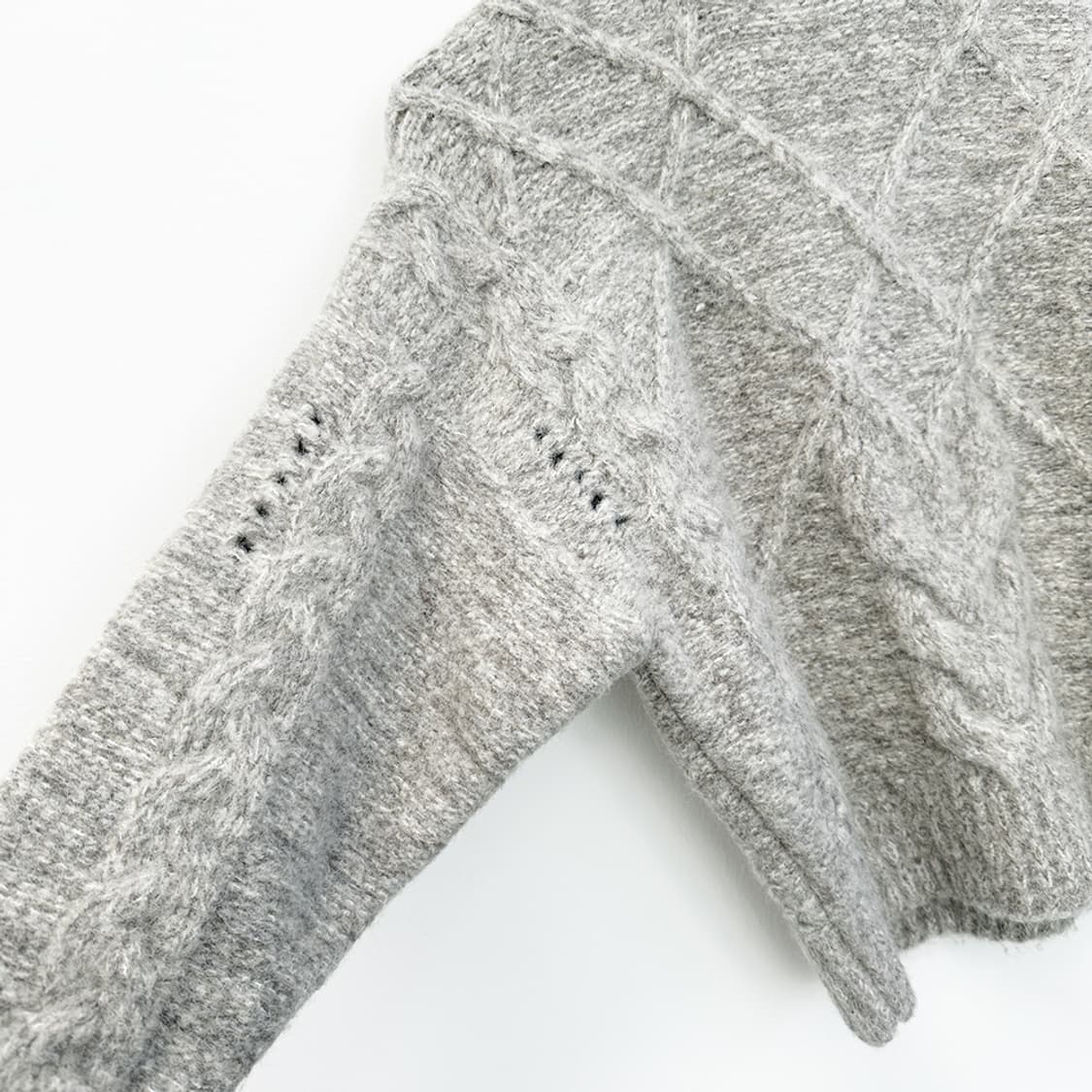 IRO 이로 메리노울 알파카 케이블 니트 스웨터 국내 매장판 여성 XS 상품이미지3