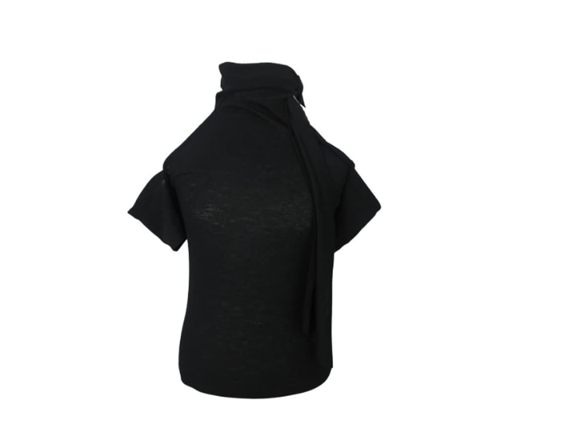 MIAE Halter open shoulder T BLACK 상품이미지1