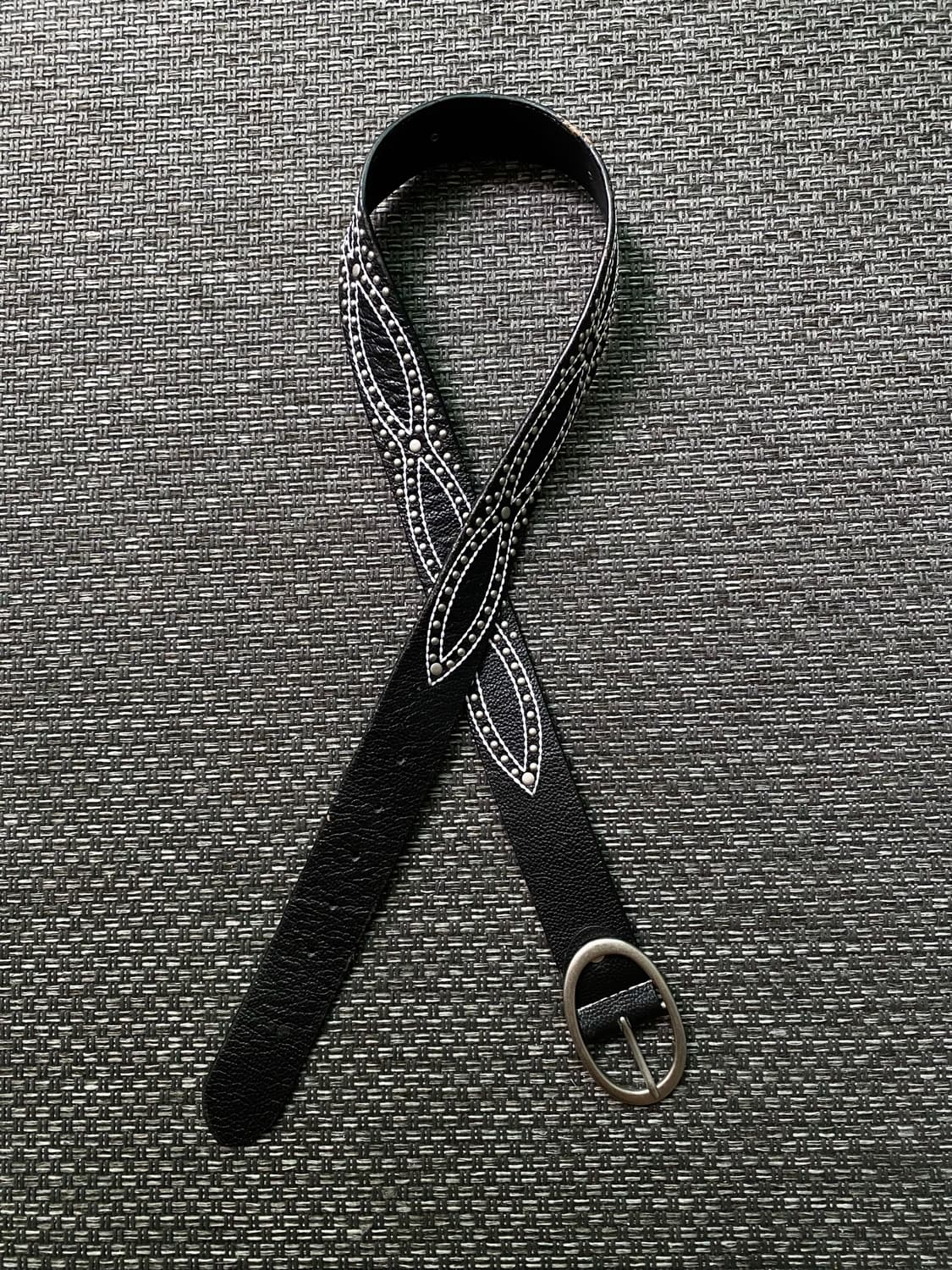 Y2K Mood Stud black Belt 상품이미지1
