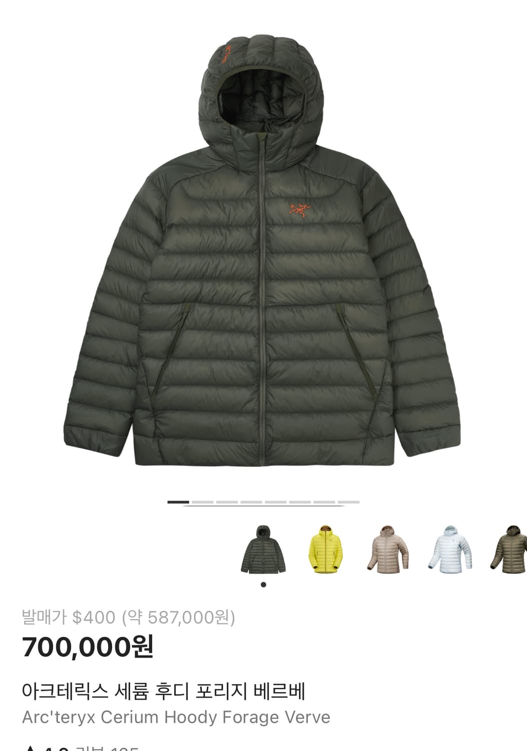 구매- 아크테릭스 세륨 후디 상품이미지1