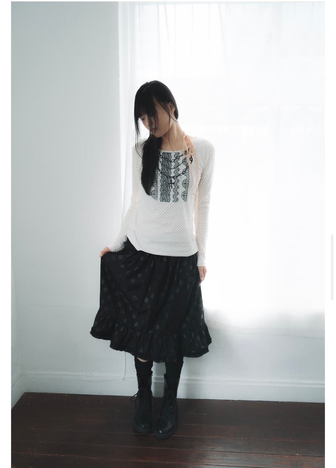 인앤양인하모니 Lace halter top, dot 상품이미지2