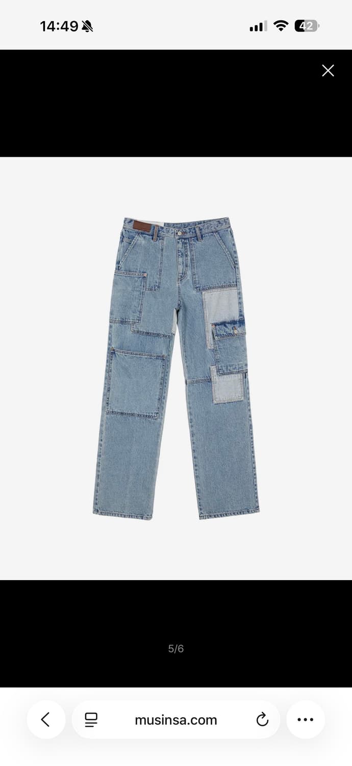 앤더슨벨 패치워크 데님 와이드 상품이미지1