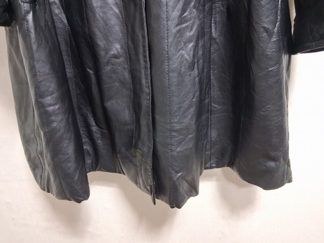일본빈티지 SHVNING HEART 검정 양가죽코트 퀼팅양가죽코트 프리사 상품이미지7