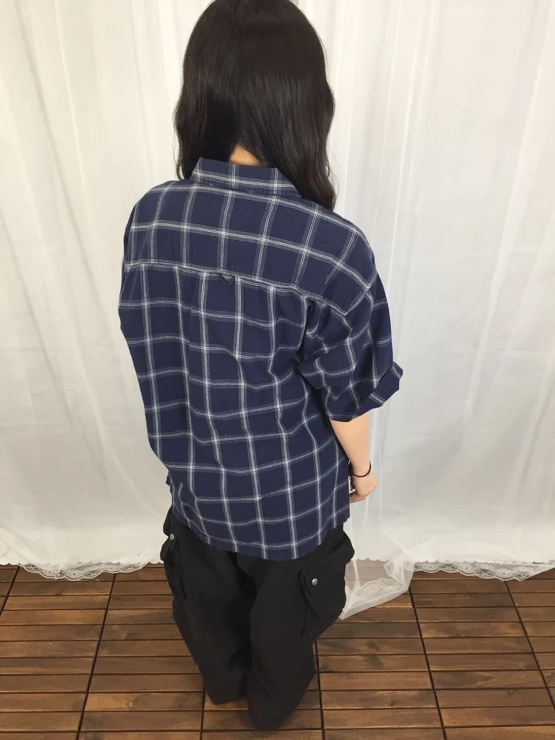 Hill Crop Check Zip Shirt 상품이미지3