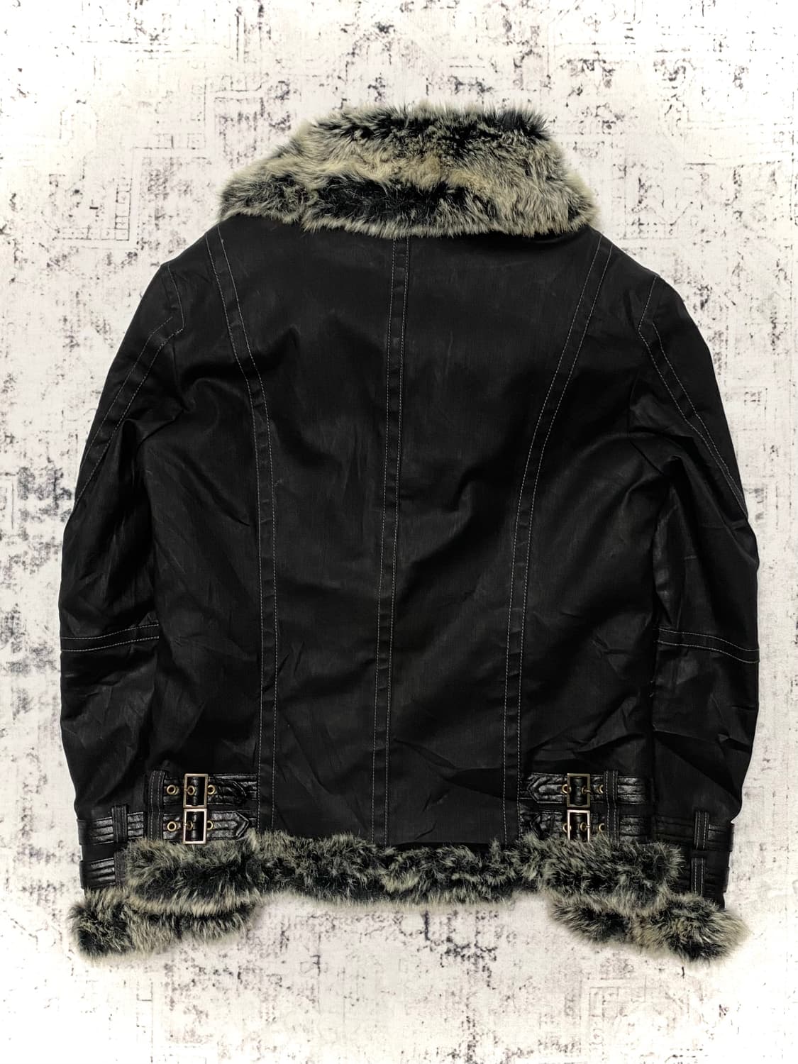 Tornado Mart Waxed Coating Fur Jacket 상품이미지5