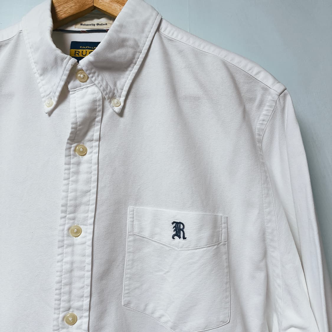 [L] 폴로 랄프로렌 럭비 화이트 옥스포드 셔츠 상품이미지4