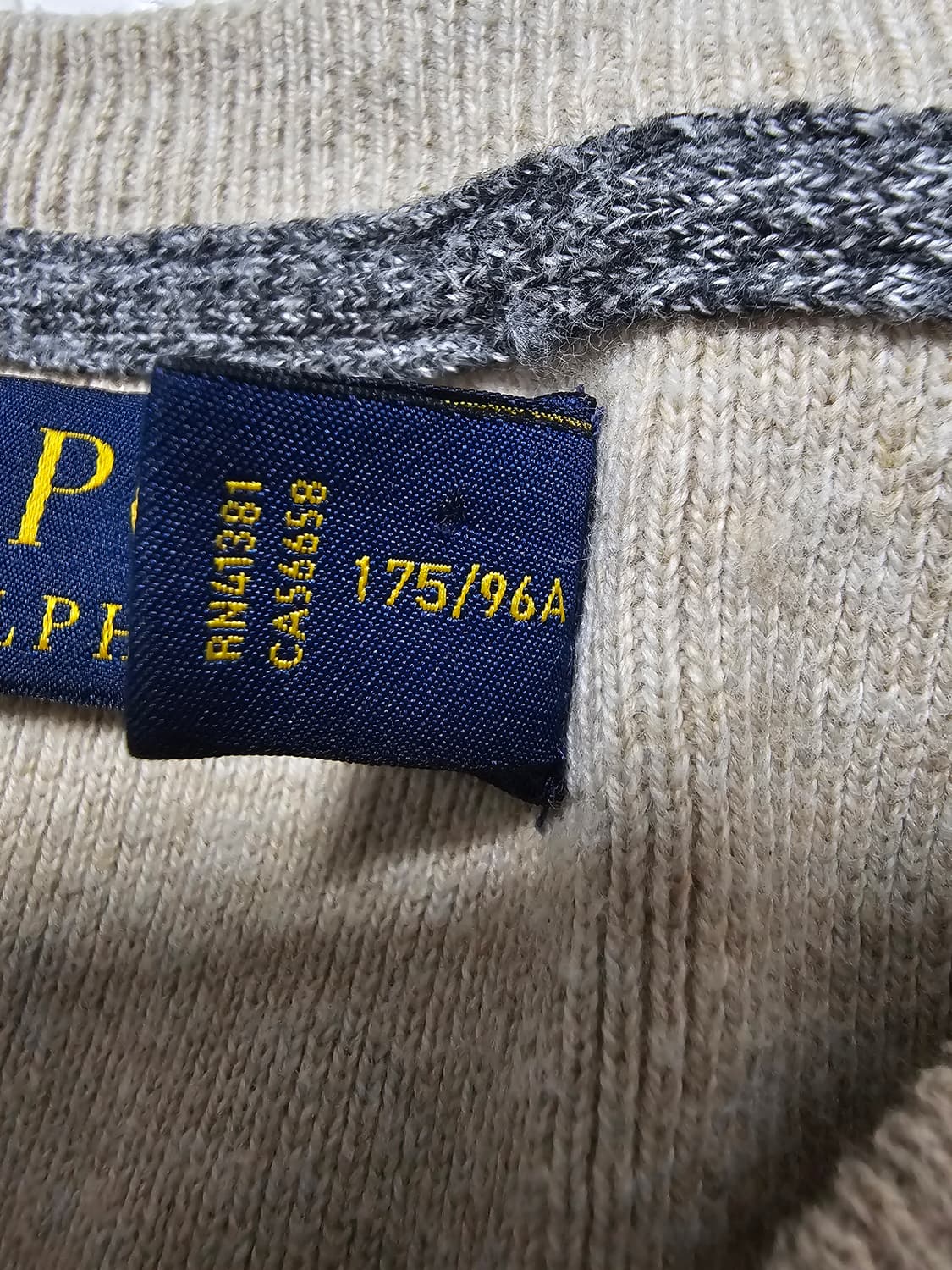 폴로 랄프로렌 베이지 니트 스웨터 M 상품이미지5