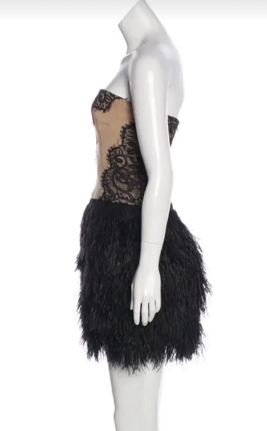 리얼 타조털 실크 오뜨꾸뛰르 드레스 상품이미지2