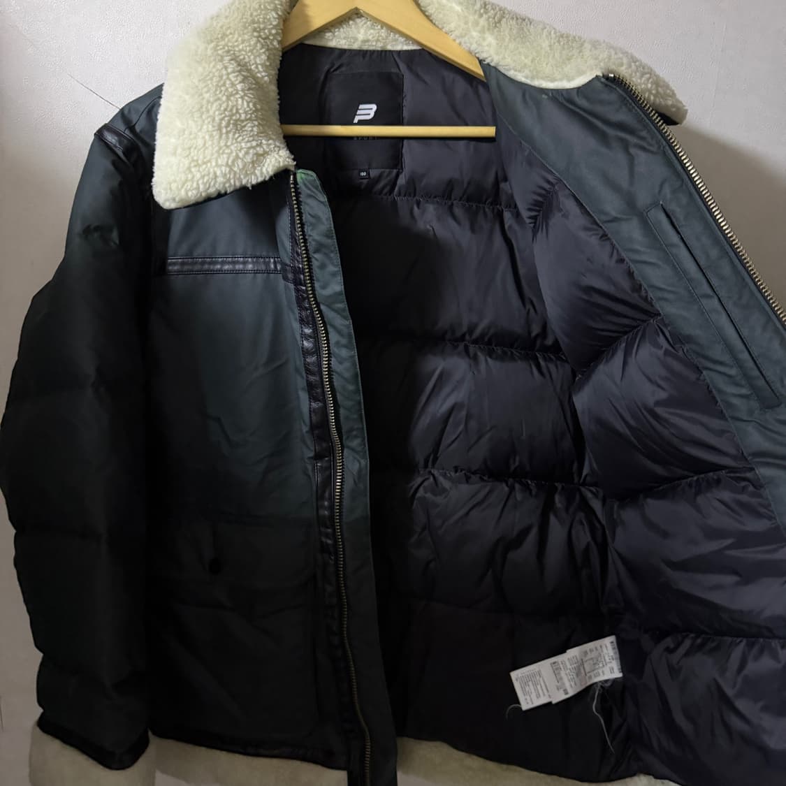 빈폴 거위털 양털 배색 다운점퍼 100 (남성 105정도) 상품이미지6