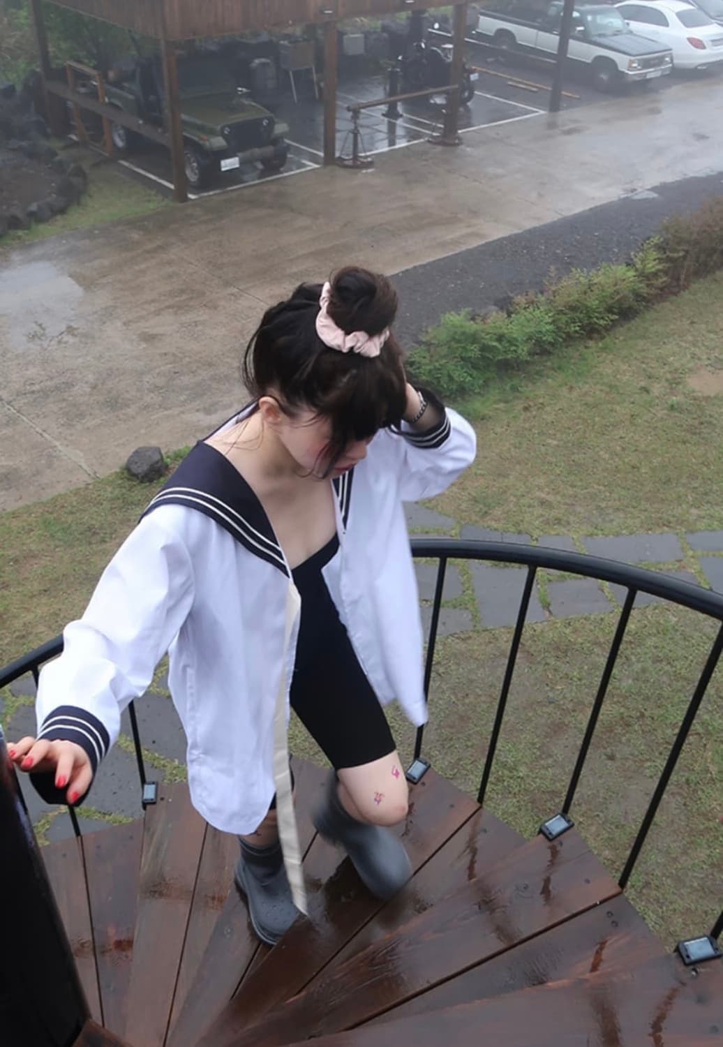 구해요) 프레클 세일러 카라 스트랩 드레스 자켓 상품이미지1