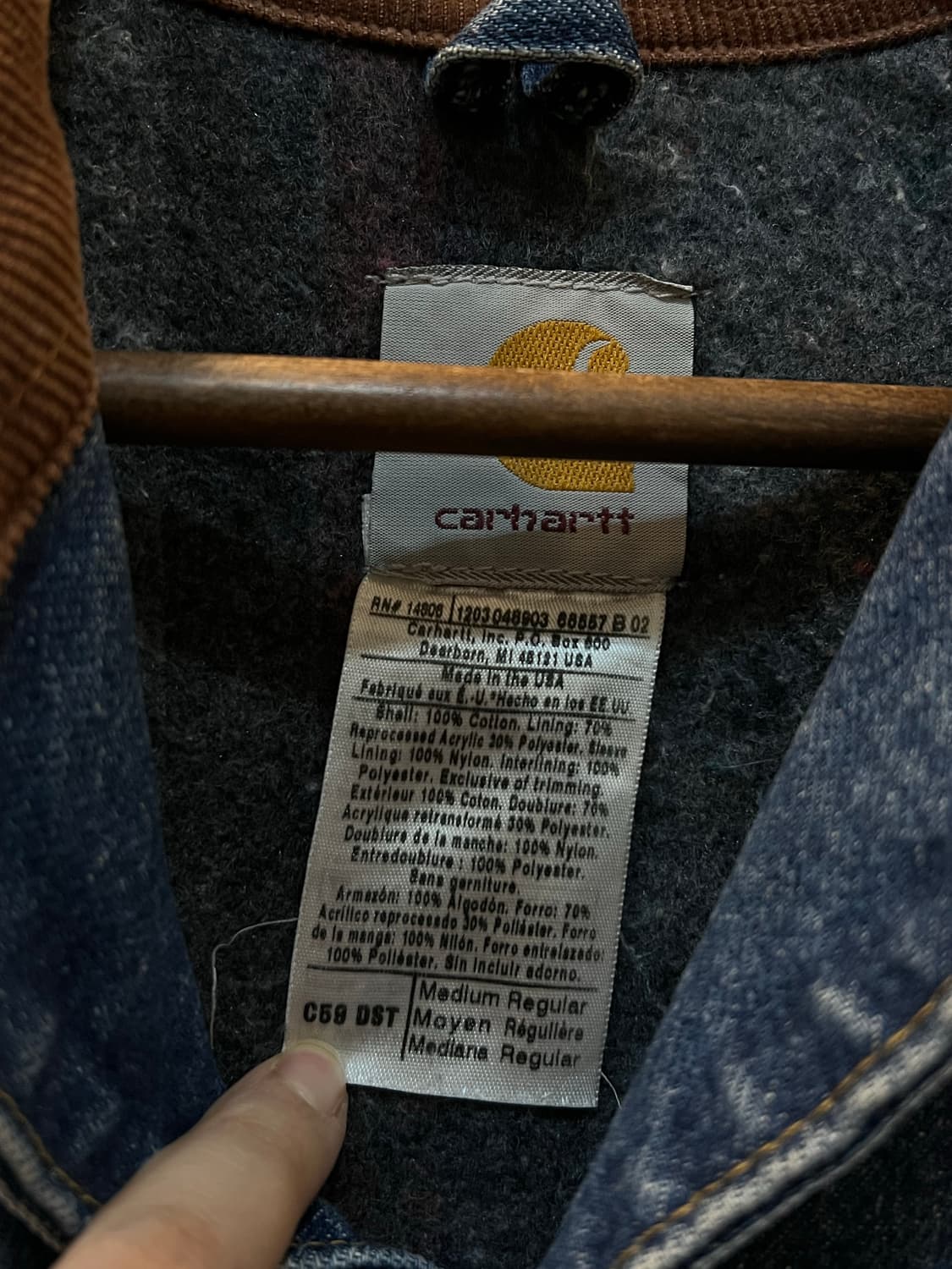 USA 칼하트 데님 초어 워크 자켓 상품이미지4