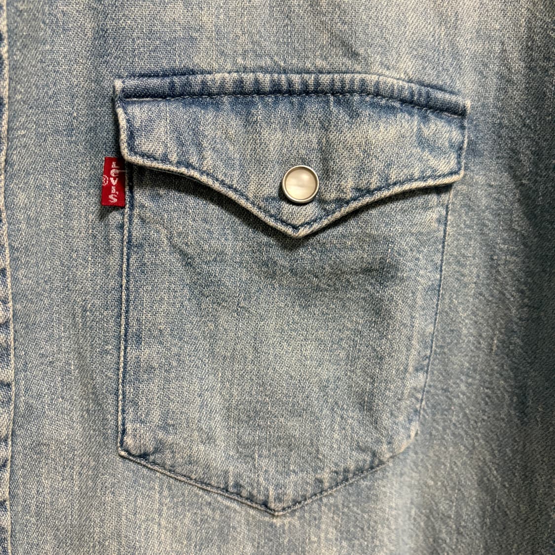 리바이스 웨스턴 데님 셔츠 / 연청, L 상품이미지5