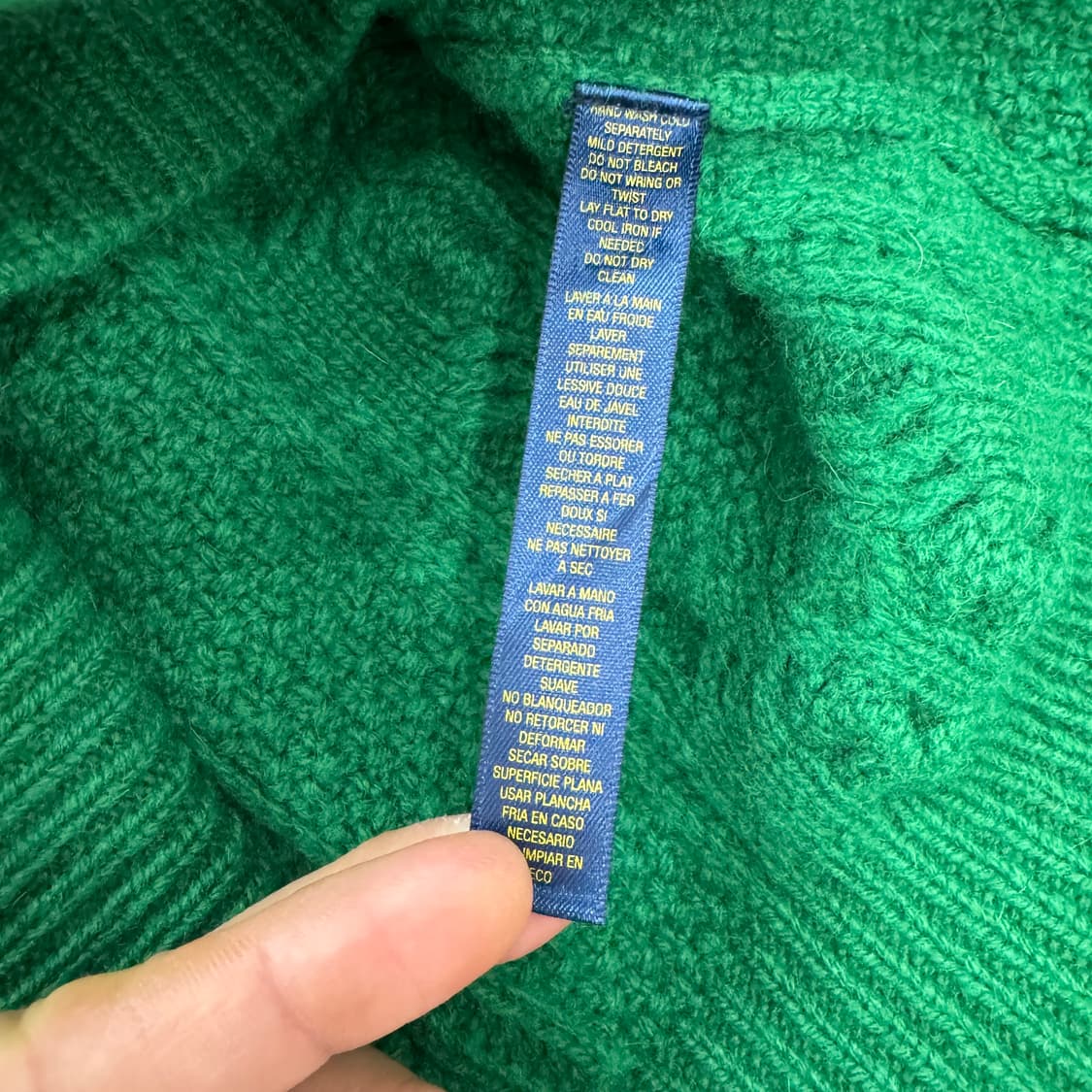 여성용 S 폴로 랄프로렌 럭비 케이블 투웨이 니트 집업  상품이미지7