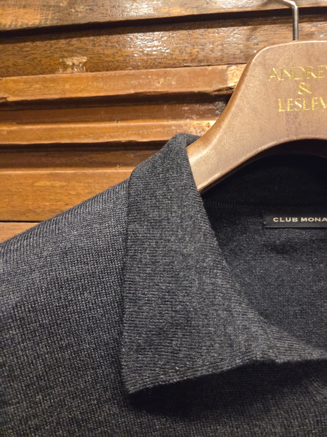 클럽모나코 오픈칼라넥 니트  상품이미지3